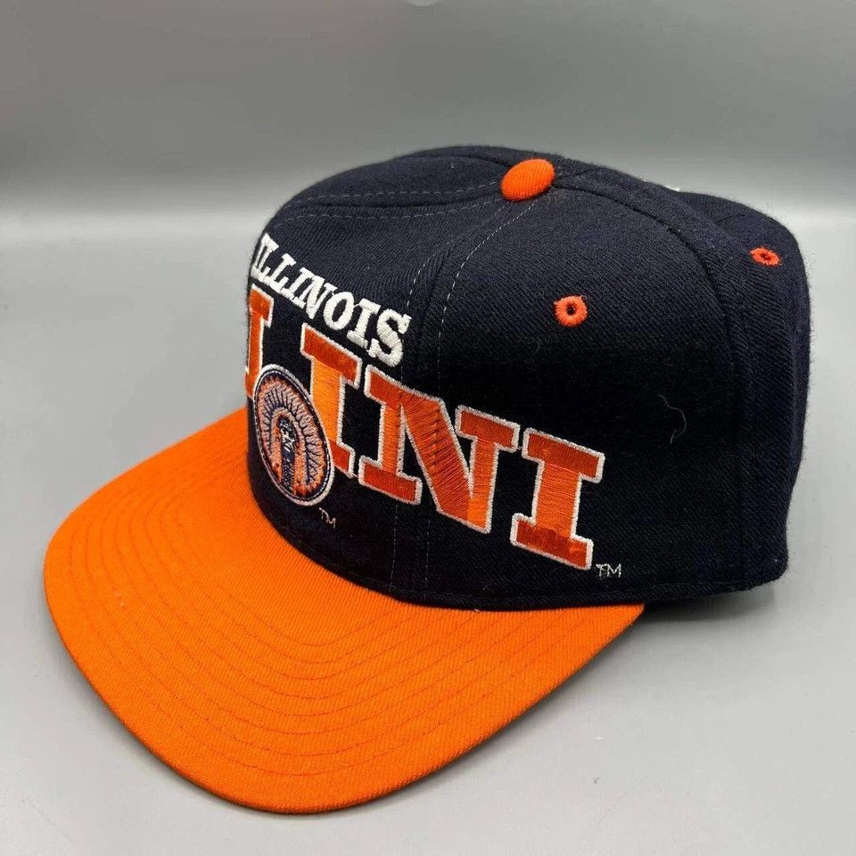 Starter Illinois Fighting Illini Hat Men Starter Tri Power Snap Back Size ONE SIZE - 3 Thumbnail