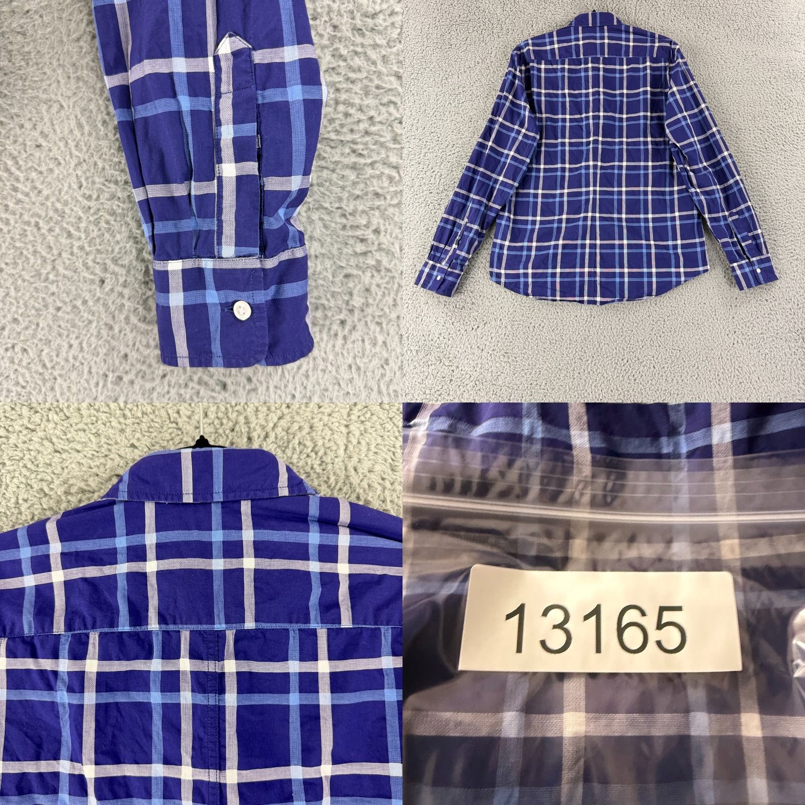Frank & Eileen Frank & Eileen Paul Button-Up Shirt Mens Medium Blue Plaid Long Sleeve Cotton Size US M / EU 48-50 / 2 - 9 Thumbnail