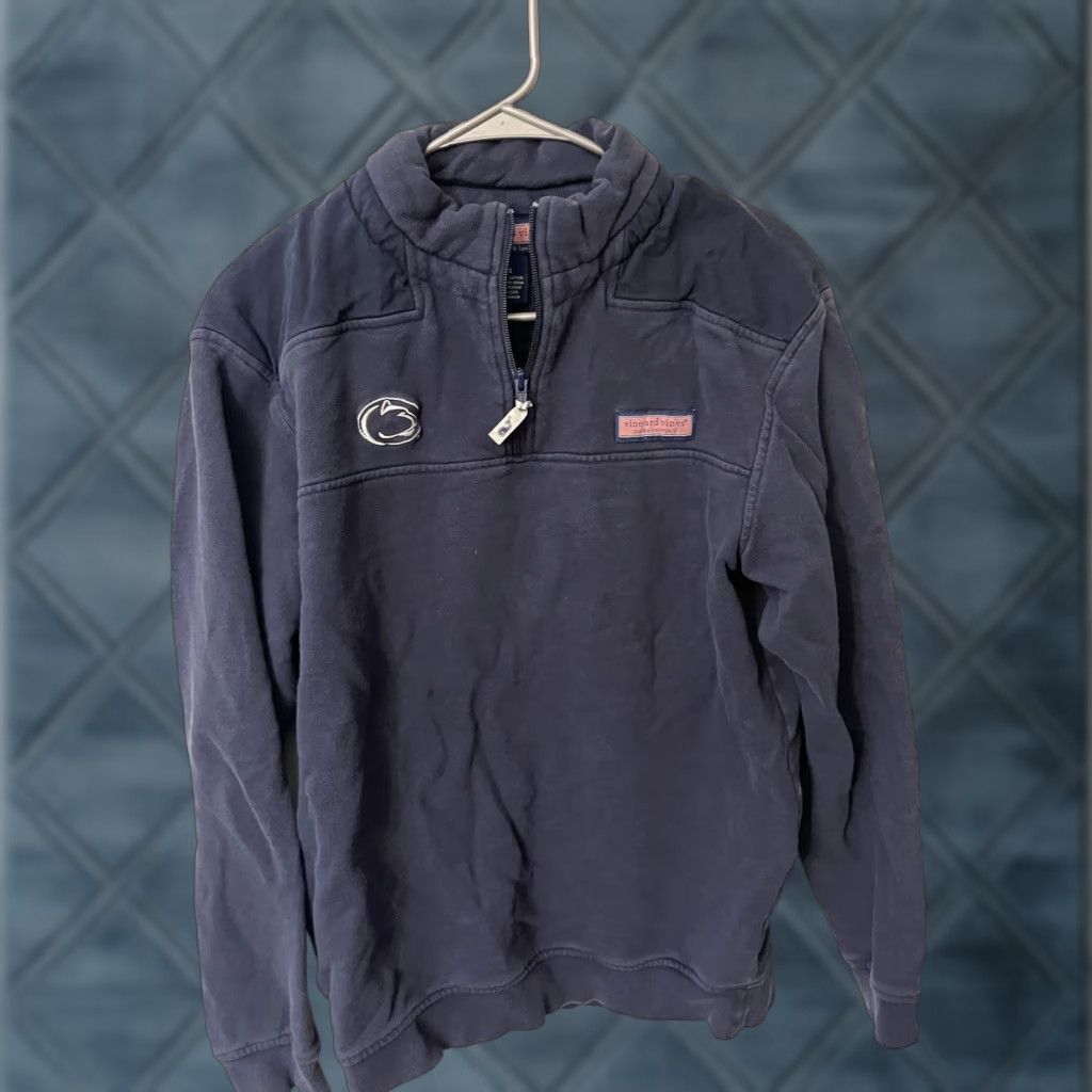 Vineyard Vines Vineyard Vines Sweater Mens S Long Sleeve 1/4 Zip Pullover Navy Blue Penn St Emb Shirt Size US S / EU 44-46 / 1 - 1 Thumbnail