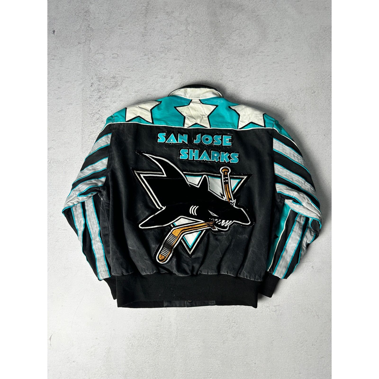 NHL Vintage NHL San Jose Sharks Sports Jacket Men s Medium Grailed