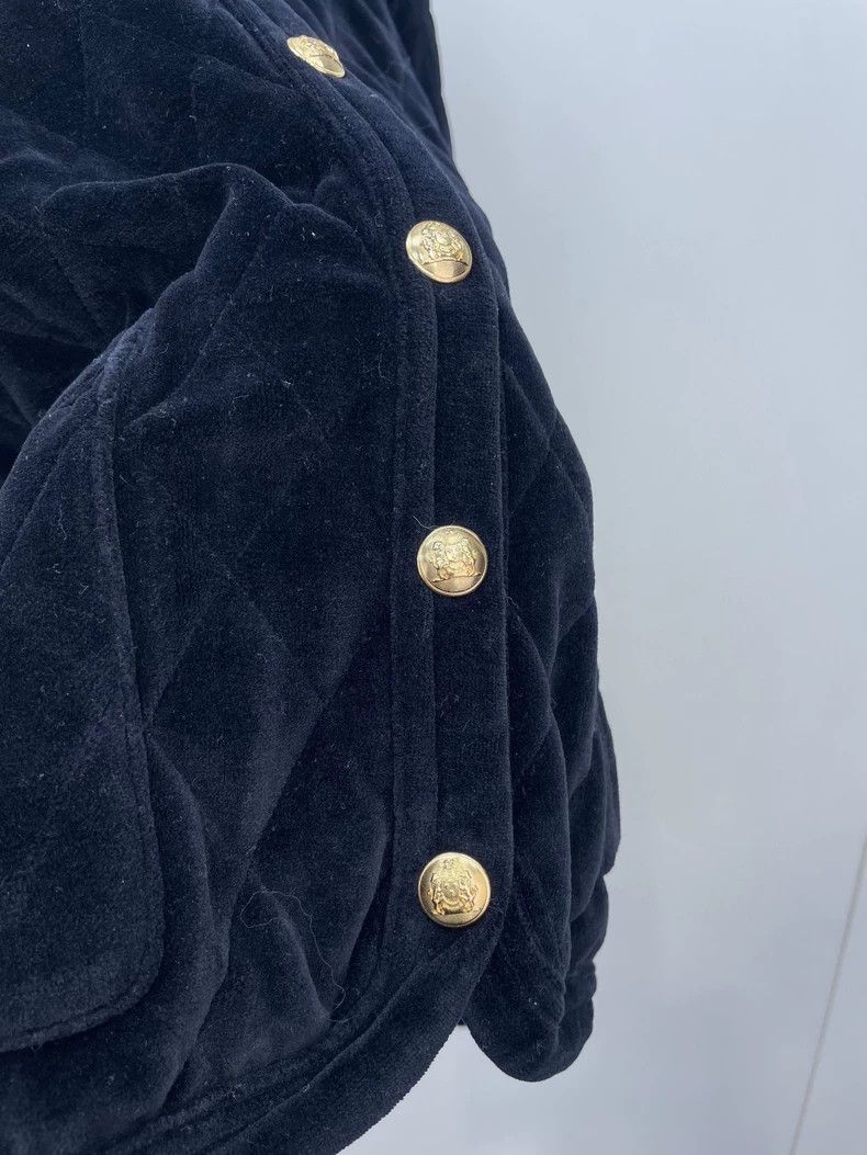 Celine Celine Black Velvet Quilted Jacket Size US L / EU 52-54 / 3 - 3 Thumbnail