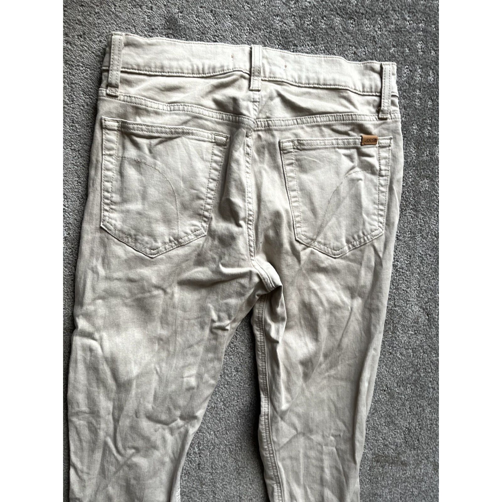 Vintage JOE'S JEANS Men's Slim Fit Straight Leg Jeans 28x30 Beige Cotton Blend Stretch Size US 28 / EU 44 - 2 Thumbnail