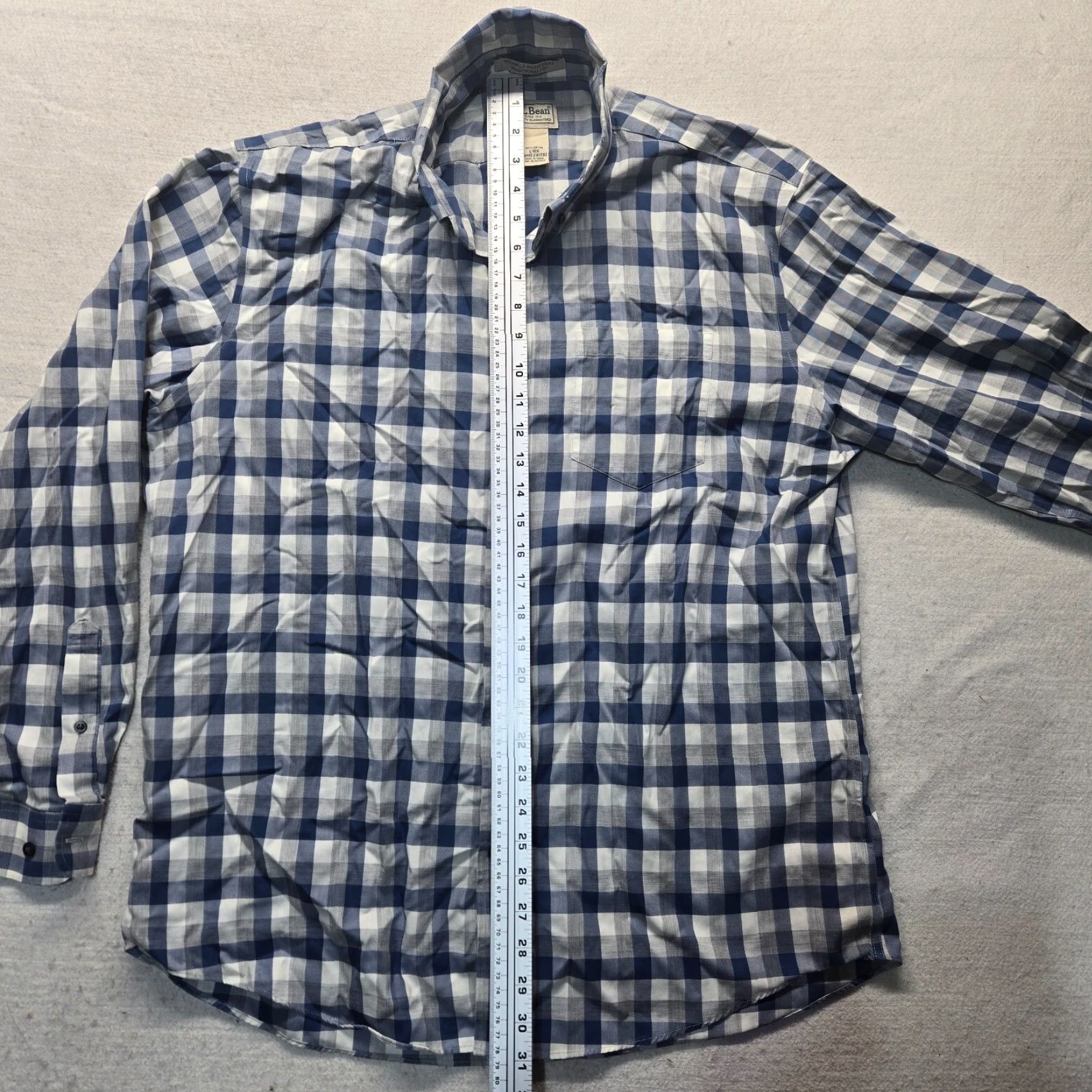 Vintage LL Bean Shirt Adult L Blue 100% Cotton Button-Up Casual Mens Size US L / EU 52-54 / 3 - 6 Thumbnail