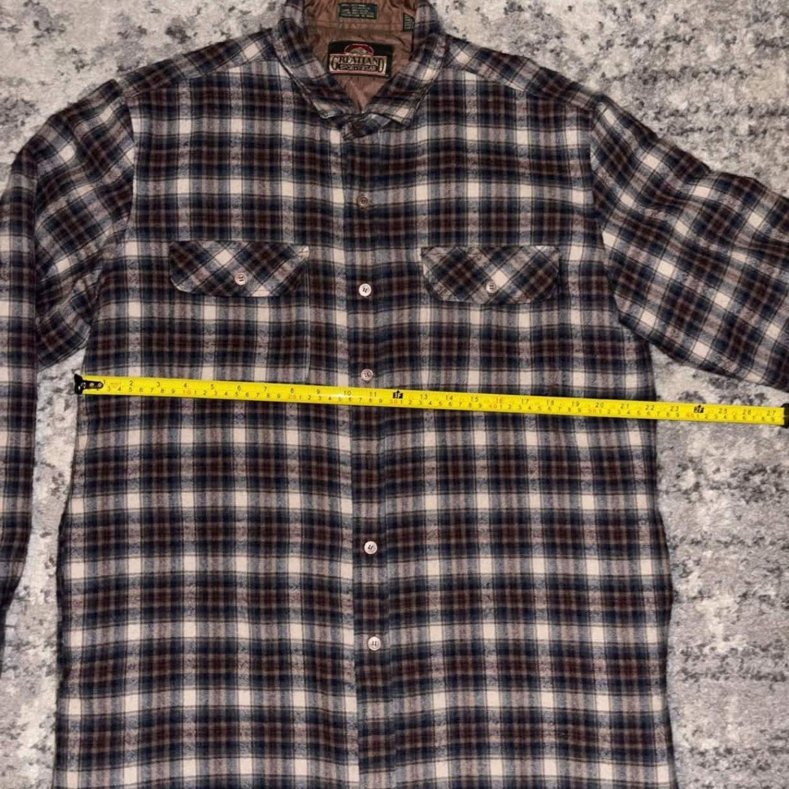Vintage Greatland Sportswear Insulated Button Up Plaid Wool Shacket Size US L / EU 52-54 / 3 - 4 Thumbnail