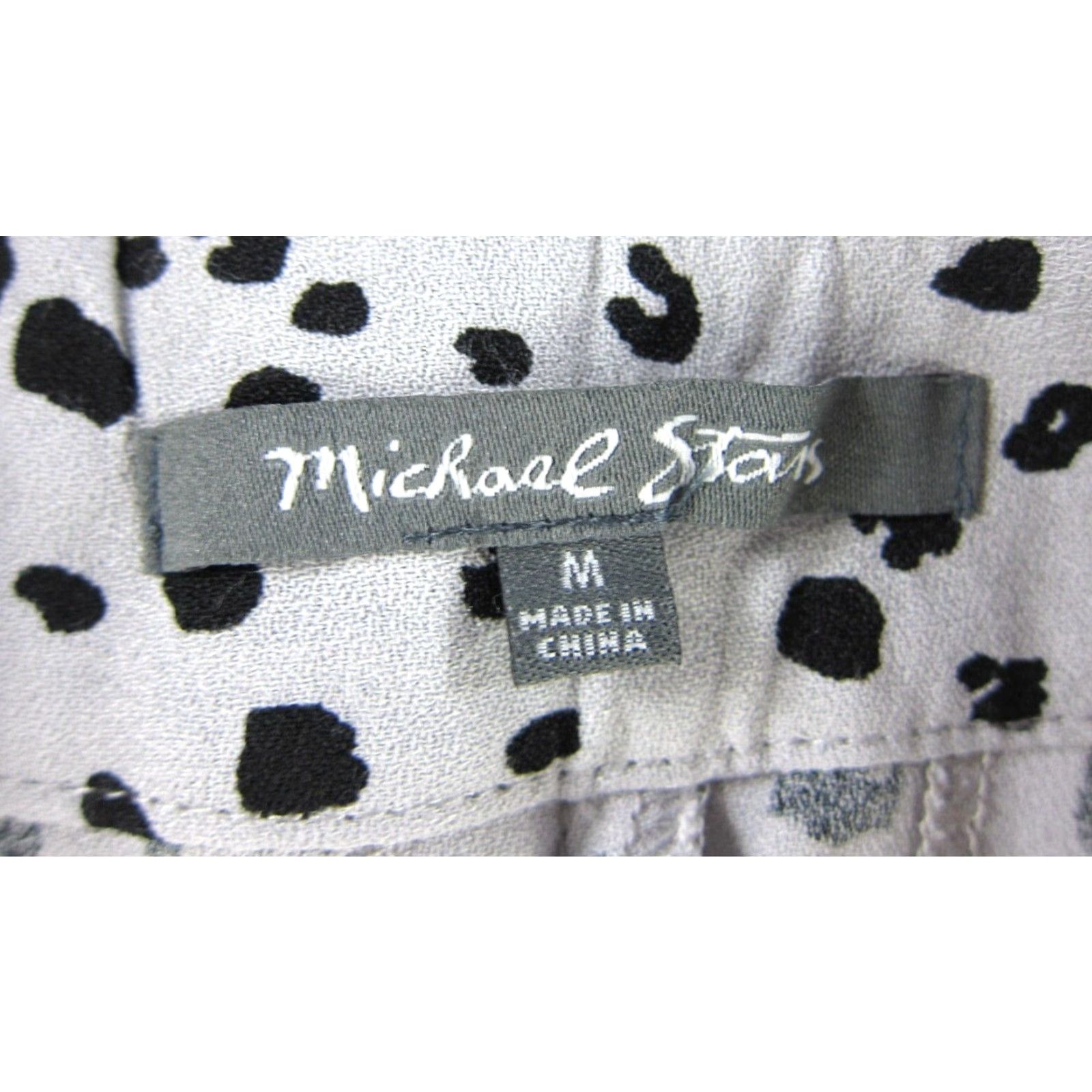 Michael Stars Michael Stars Chino Pant Medium Adult Women Rayon Leopard Print Front Pockets Regular Rise 32" Inseam Grey/Gray Tailored Tapered Style Size 32" / US 10 / IT 46 - 3 Thumbnail