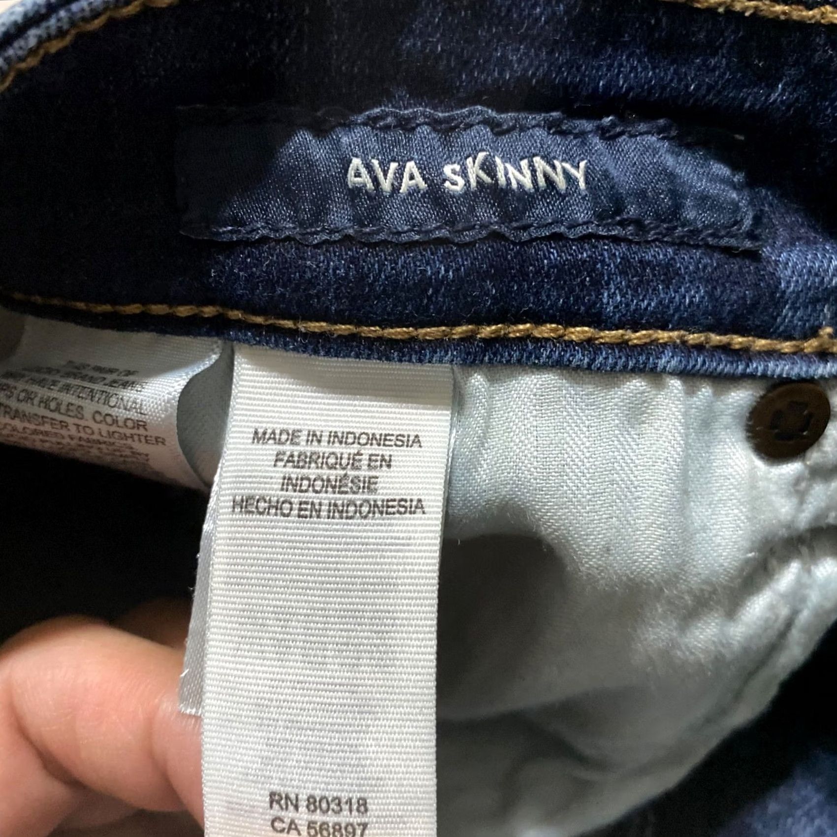 Lucky Brand Lucky Brand Jeans Womens 2 Blue Denim Dark Wash Ava Skinny Mid Rise 26 Inseam Regular 5-Pocket Size 26" / US 2 / IT 38 - 4 Thumbnail