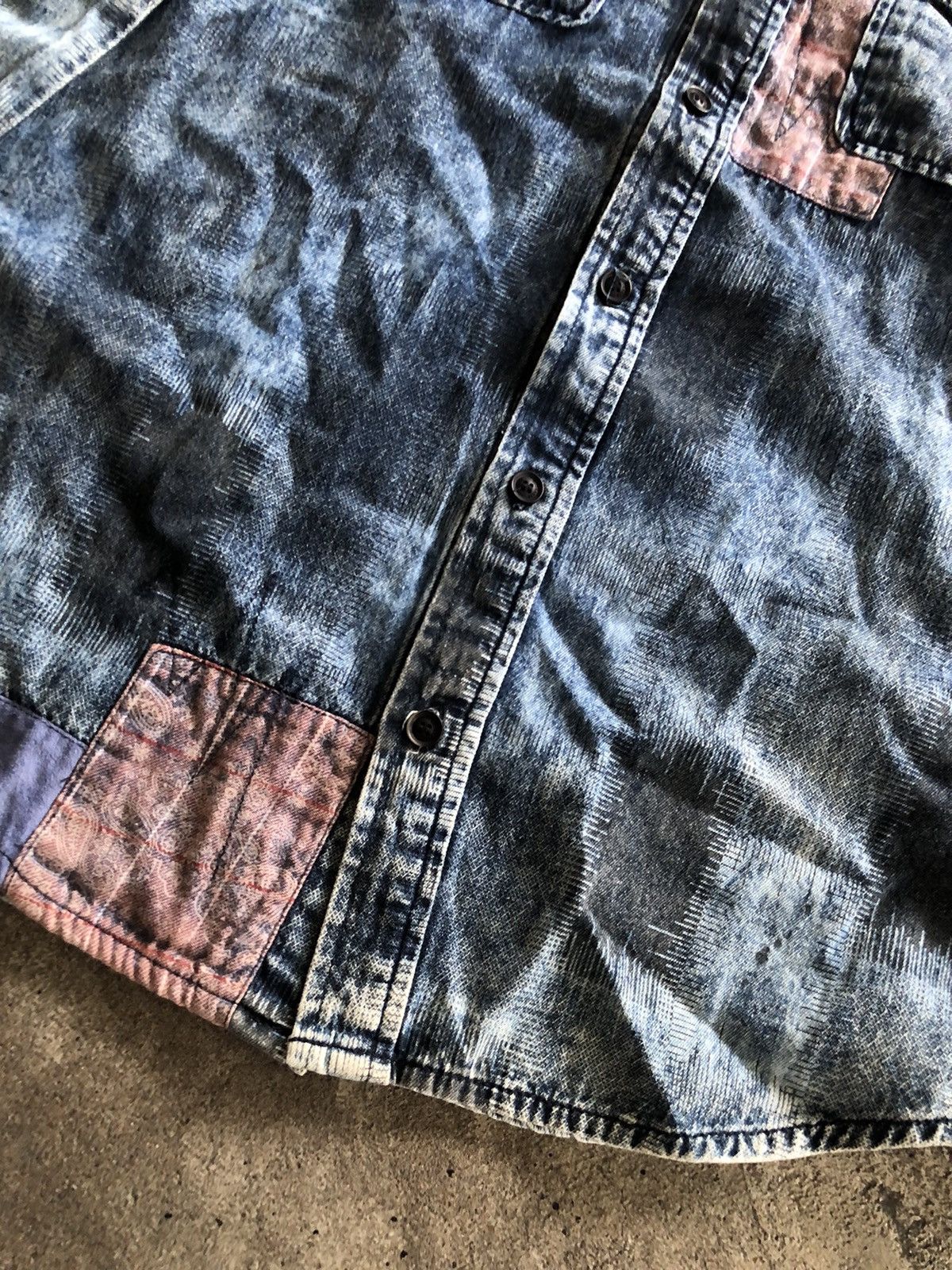 If Six Was Nine × Japanese Brand × Le Grande Bleu (L.G.B.) JAPANESE BUCKAROO BUTTONSHIRT PATCHWORK KAPITALSTYLE Size US L / EU 52-54 / 3 - 5 Thumbnail