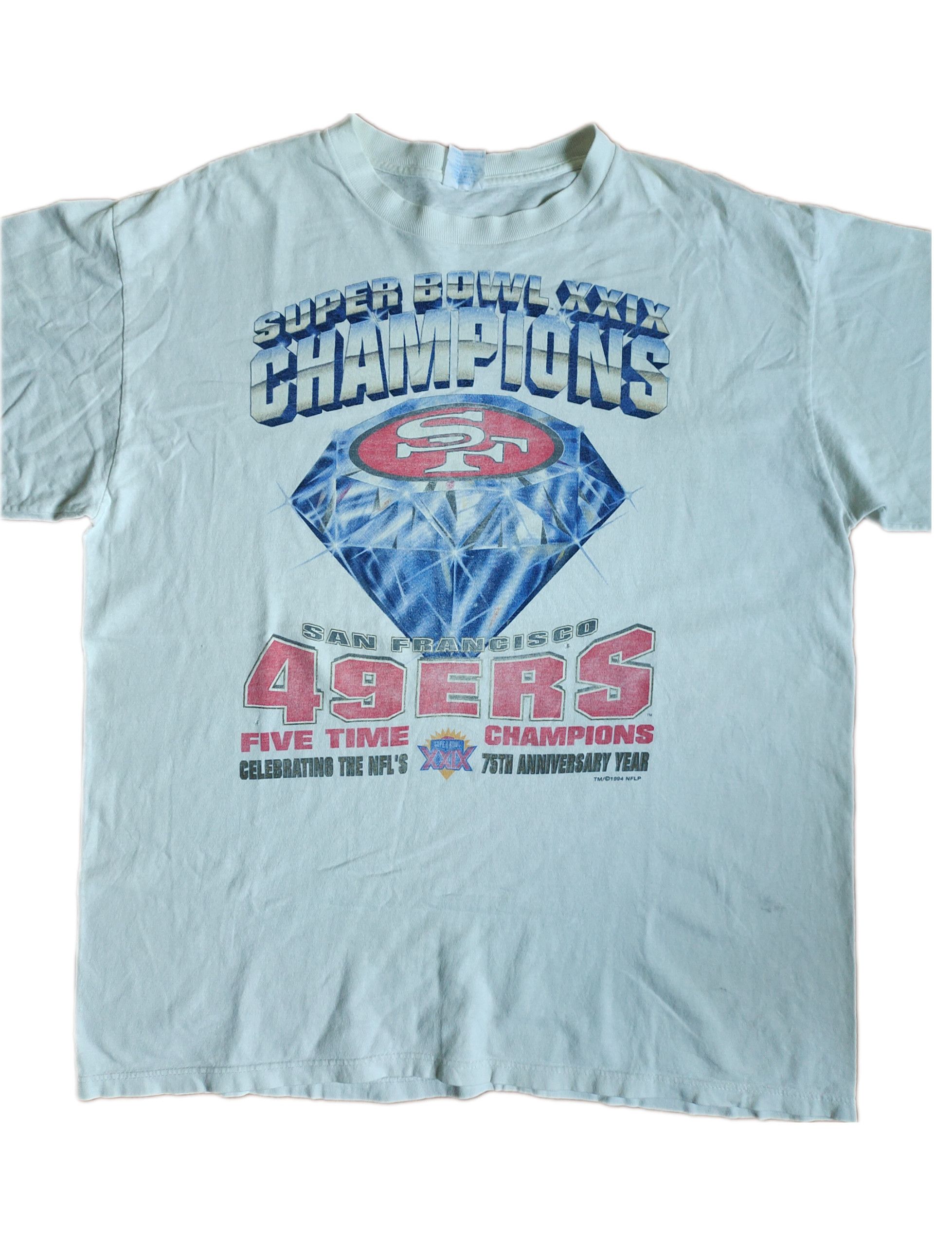 Vintage Vintage San Francisco 49ers 5 time Champion 90's T-shirt Size US XL / EU 56 / 4 - 4 Thumbnail