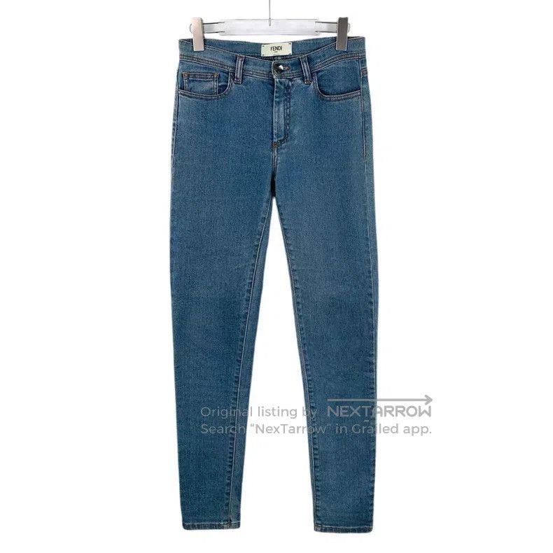 Fendi Fendi Slim fit casual denim long pants in blue Size 26" / US 2 / IT 38 - 1 Thumbnail
