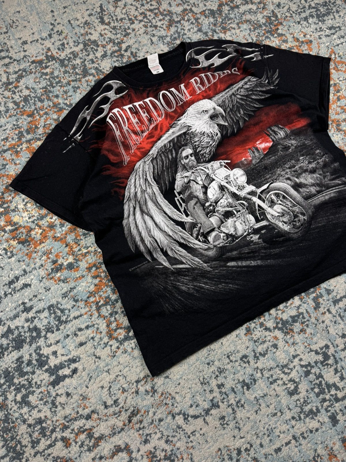 Vintage × West Coast Choppers Vintage Y2K Freedom riders Route 66 all over print tee Size US XXL / EU 58 / 5 - 3 Thumbnail