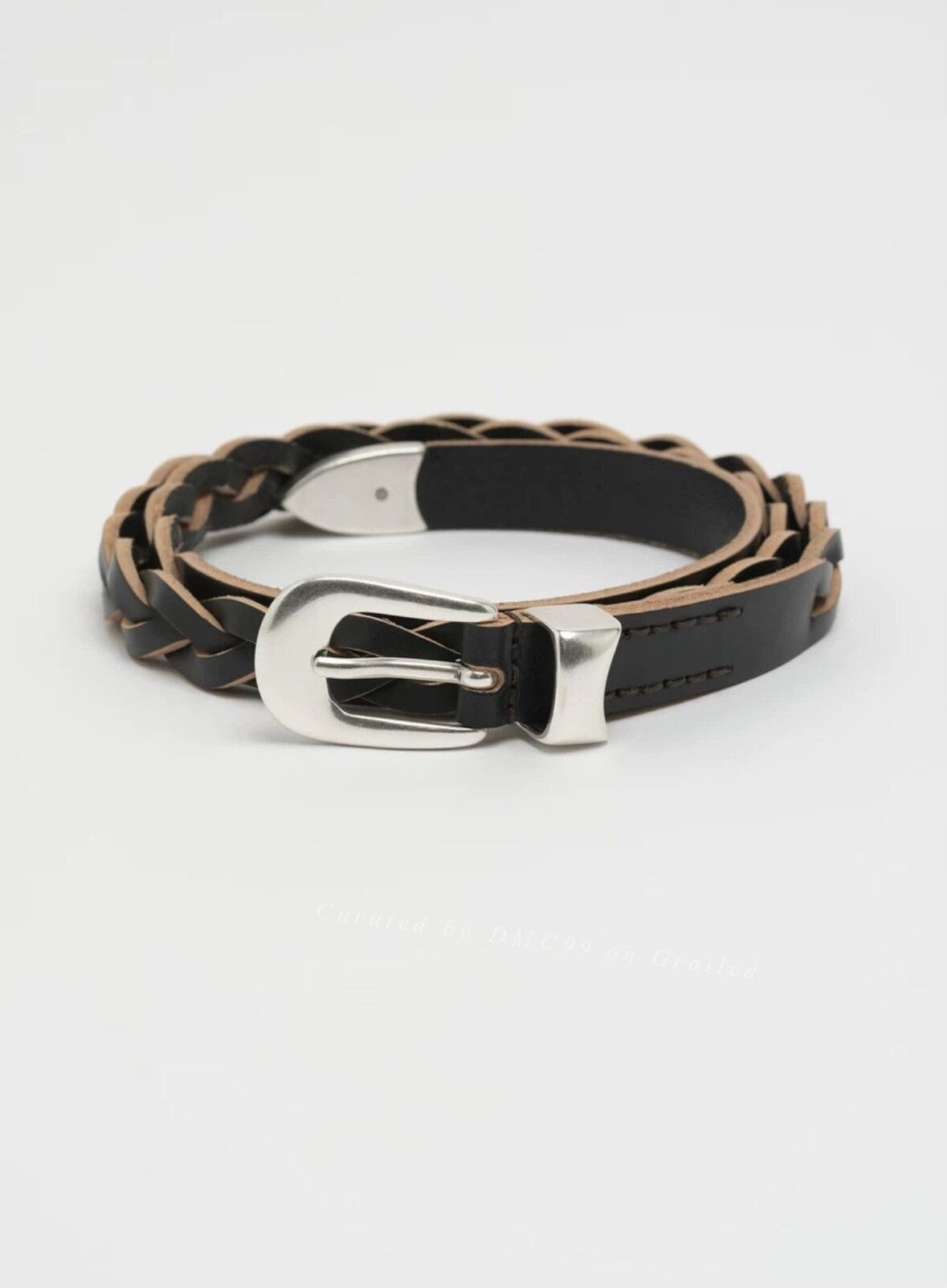 Our Legacy OUR LEGACY 2cm Black Leather Braided Belt Size ONE SIZE - 1 Thumbnail