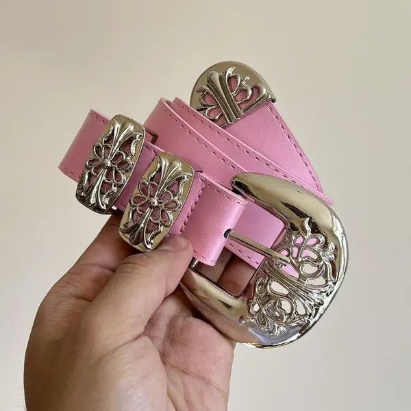 Cowboy Equipment Koike vintage buckle pink american western design belt Size ONE SIZE - 7 Thumbnail