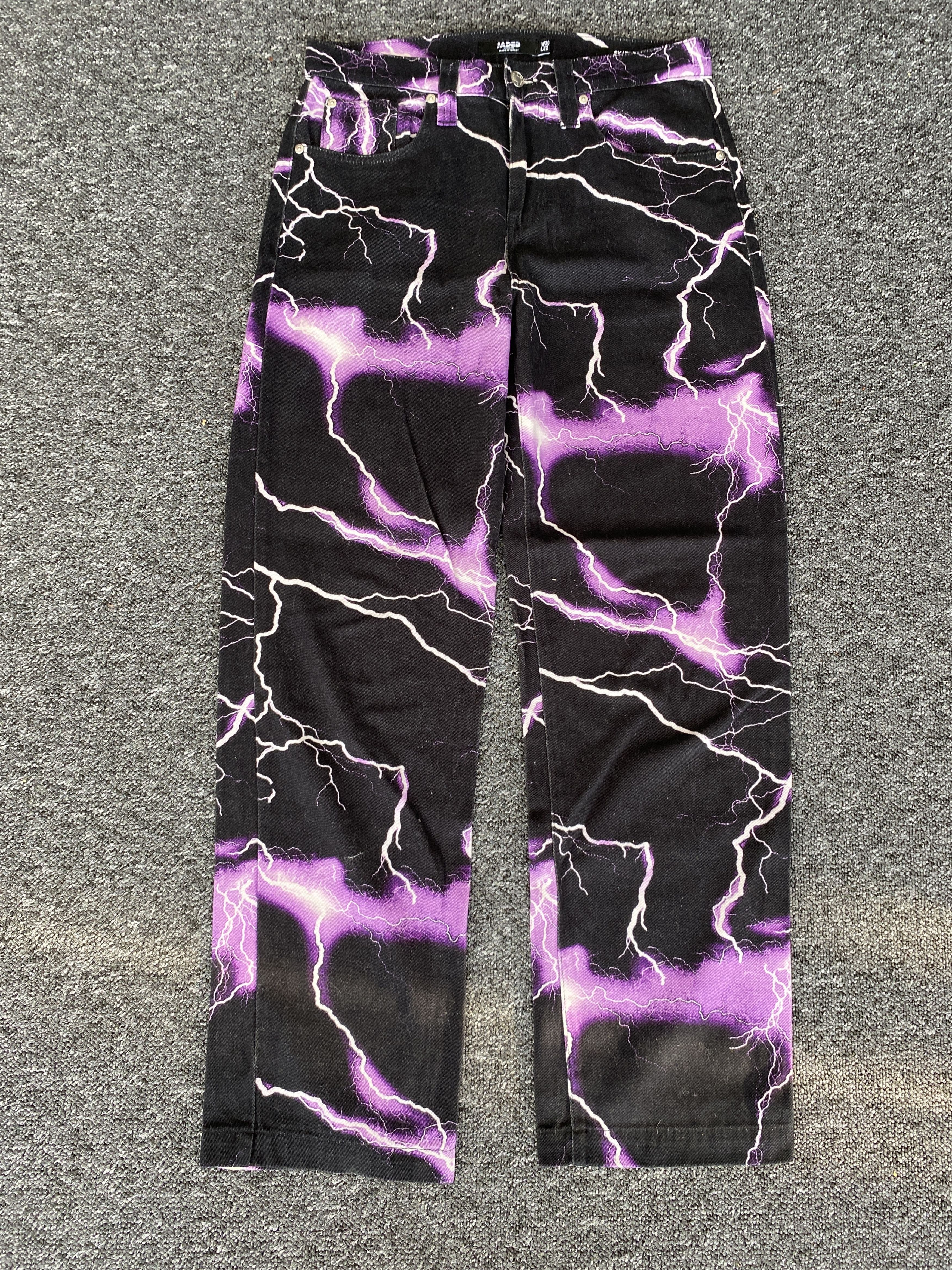 Jaded London pants w30 l30 skate fit lightning purple