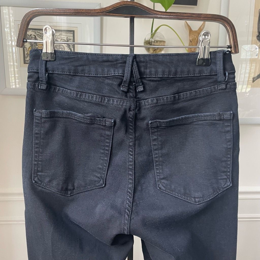 Other Good American Good Waist Exposed Zip Skinny Crop Jeans Raw H Size 26" / US 2 / IT 38 - 5 Thumbnail