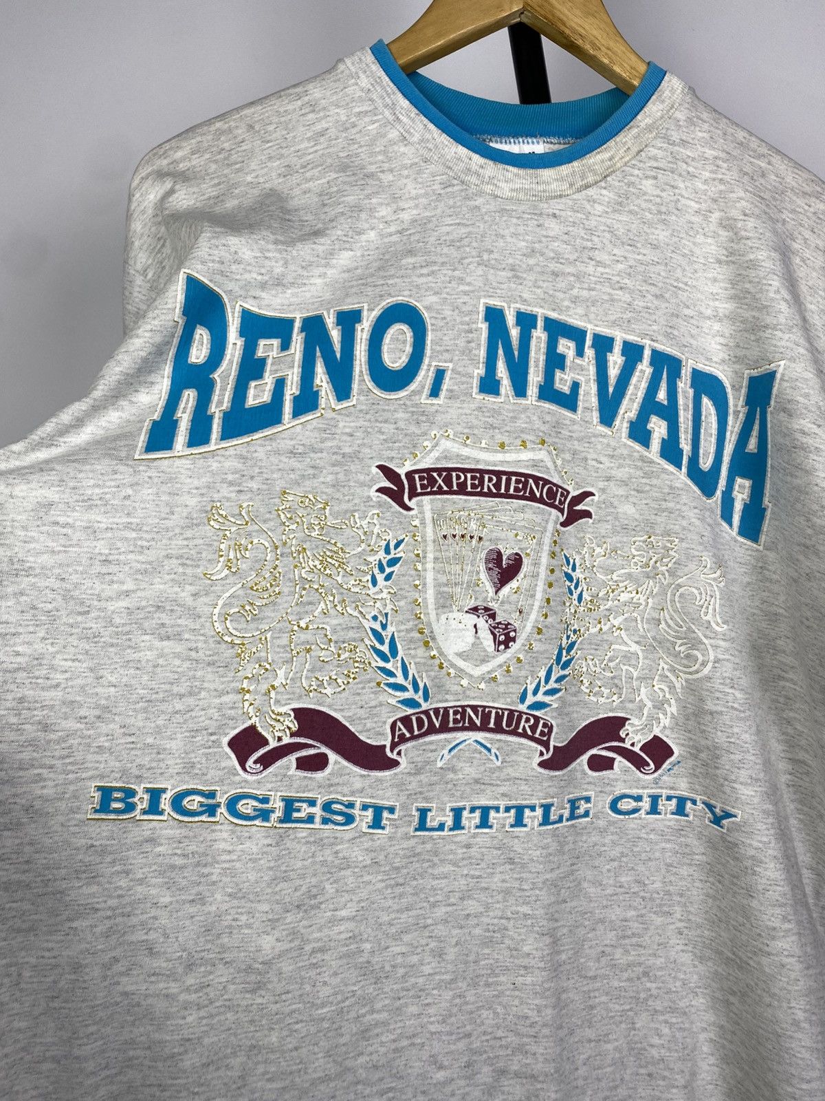 Japanese Brand × Vintage Vintage 90s Y2K Reno Nevada USA Logo T Shirt Size US L / EU 52-54 / 3 - 4 Thumbnail