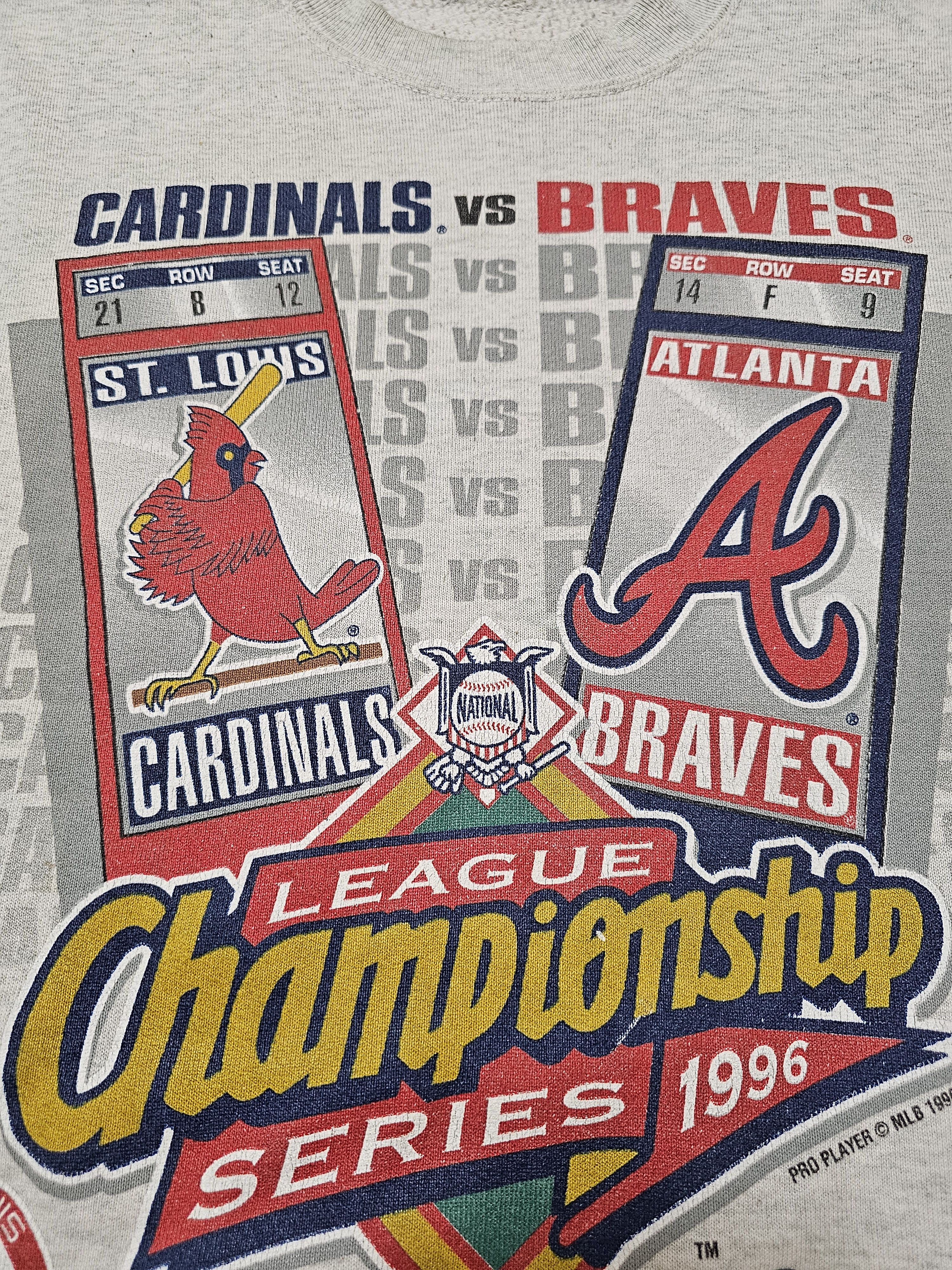 All Sport × Vintage ST.LOUIS CARDINALS 1996 ATLANTA BRAVES BASEBALL SWEATSHIRT Size US M / EU 48-50 / 2 - 4 Thumbnail