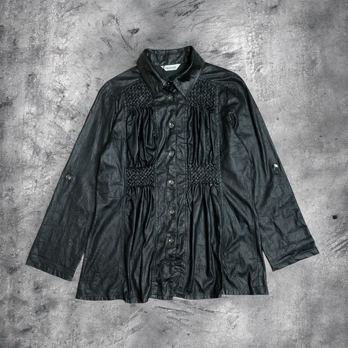 14th Addiction japanese Avantgarde artisanal with smocked construction Size L / US 10 / IT 46 - 1 Thumbnail