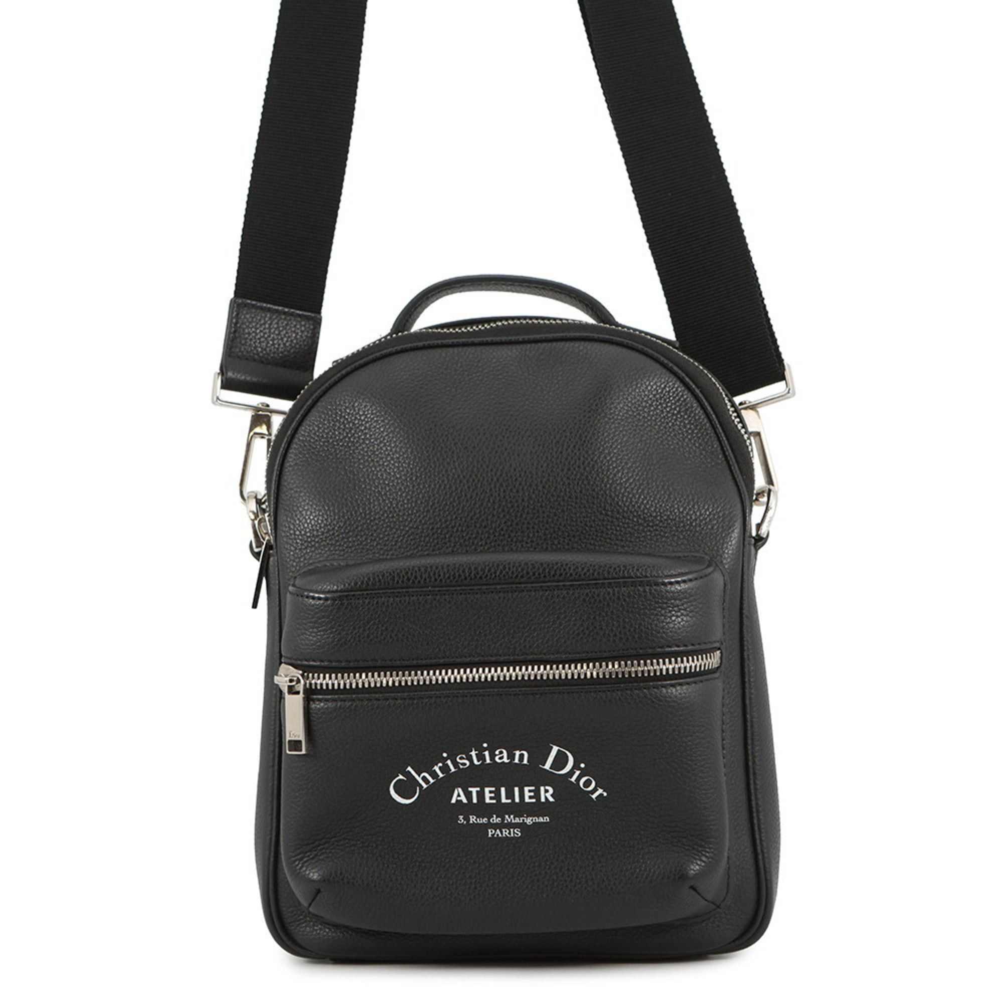 Dior Christian Dior Atelier Roller Drum Shoulder Bag Black 