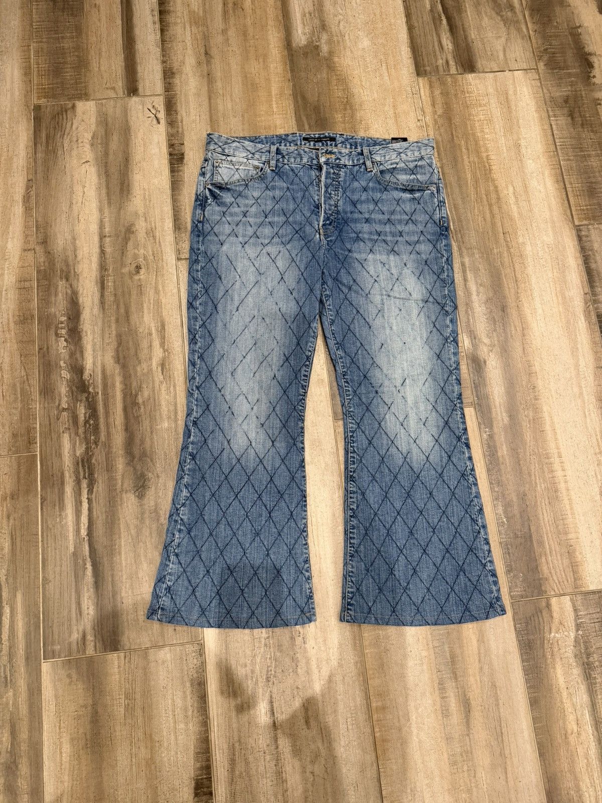 Cout de la Liberte Cout De la liberate Blue Quilted Jeans Size US 38 / EU 54 - 1 Thumbnail