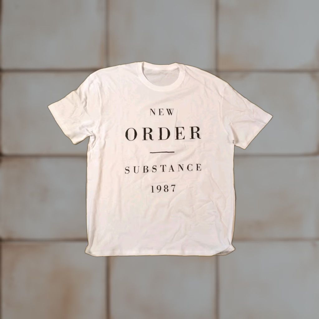 Gildan New Order Substance 1987 Officially Licensed 2022 White XL Band T-Shirt Cotton Crew Neck Short Sleeve Logo Graphic Print Men T-Shirt Size US XL / EU 56 / 4 - 1 Thumbnail