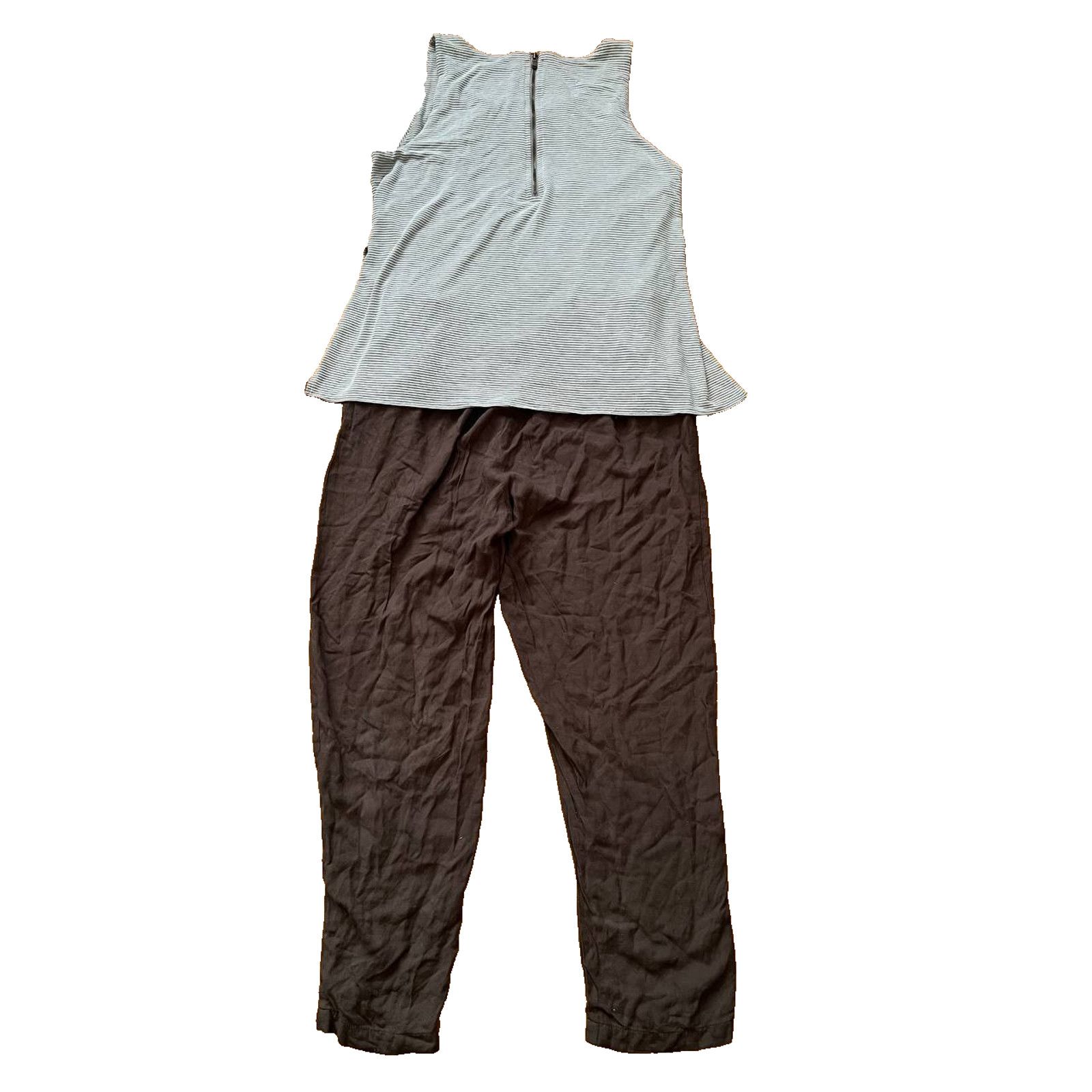 Anthropologie Anthropologie Elevenses Jumpsuit Grey brown Size L A002038 Size 32" / US 10 / IT 46 - 7 Thumbnail