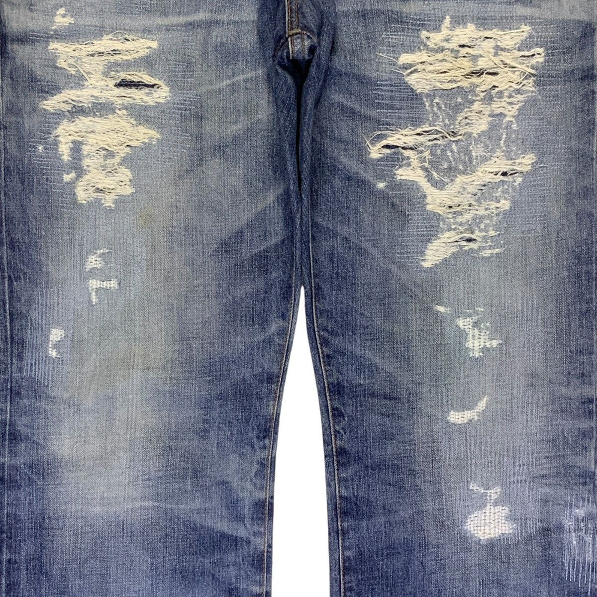 AG Adriano Goldschmied Vintage USA AG Faded Wash Patch Distressed Baggy Jeans Size US 37 - 5 Thumbnail