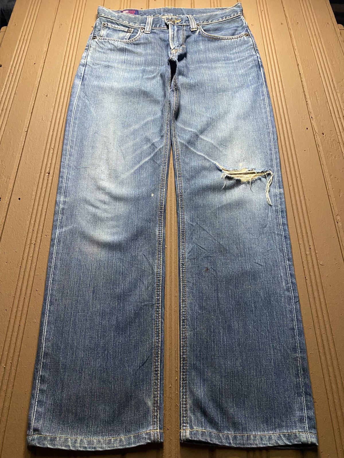 Japanese Brand Vintage Edwin 503 Premium Japan Distressed Loose Jeans Size US 32 / EU 48 - 1 Thumbnail