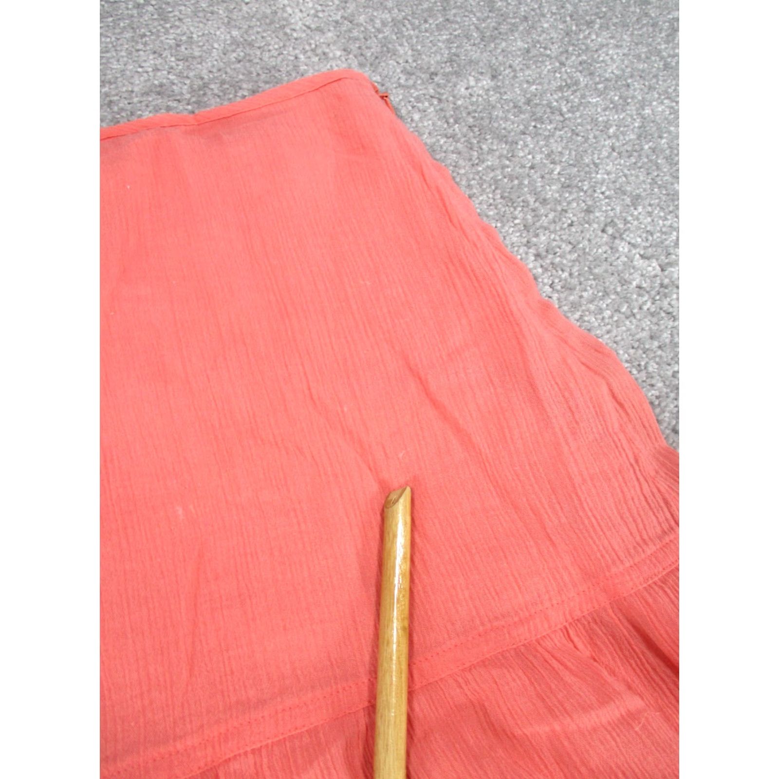 Theory Theory Skirt Womens 0 Pink Midi Cotton Silk Spandex Zipper Flare (Lightweight) Civic 90s? Size 25" / US 0 / IT 36 - 4 Thumbnail