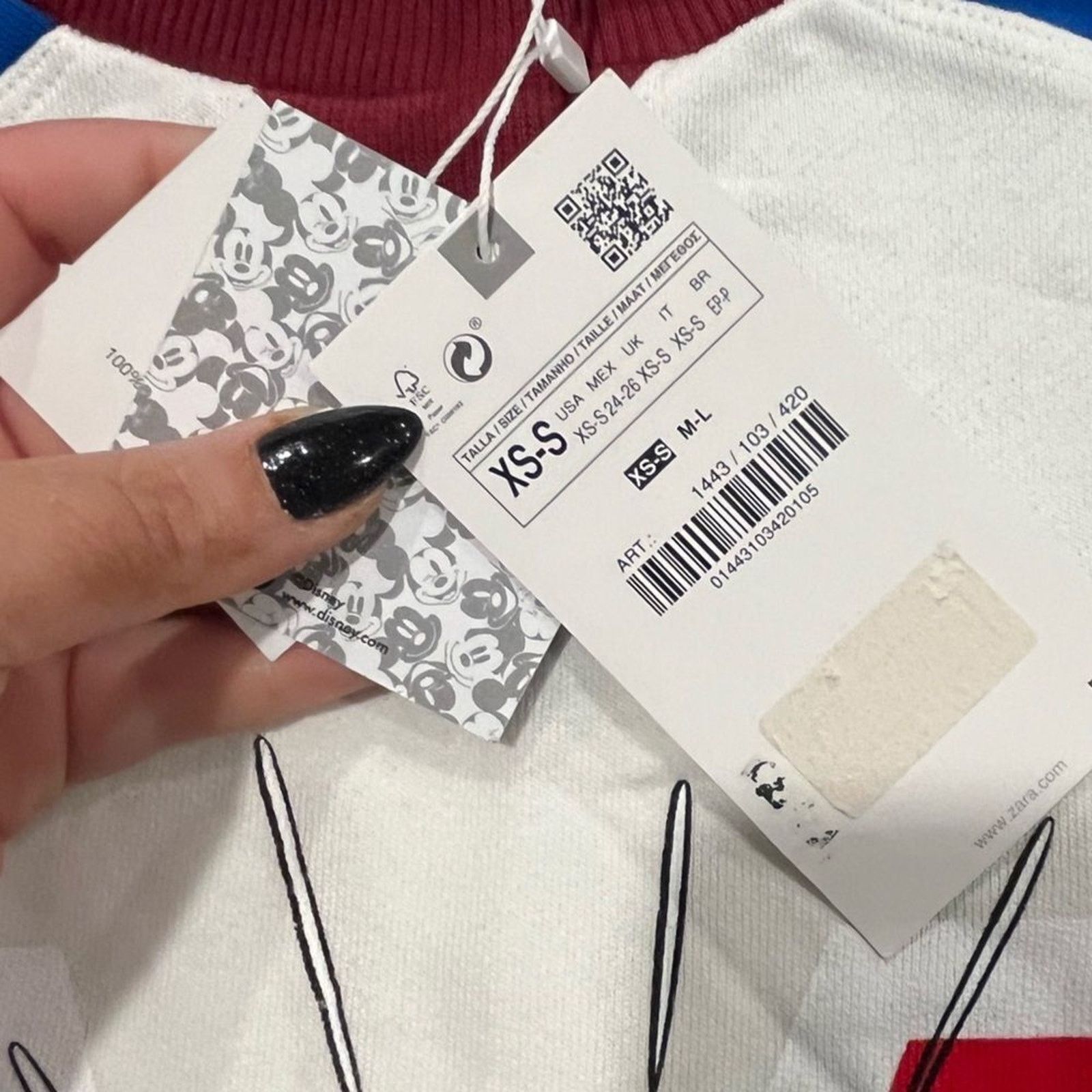 Zara NWT Zara Disney Mickey Mouse T-Shirt Sweater Dress Size XS / US 0-2 / IT 36-38 - 4 Thumbnail