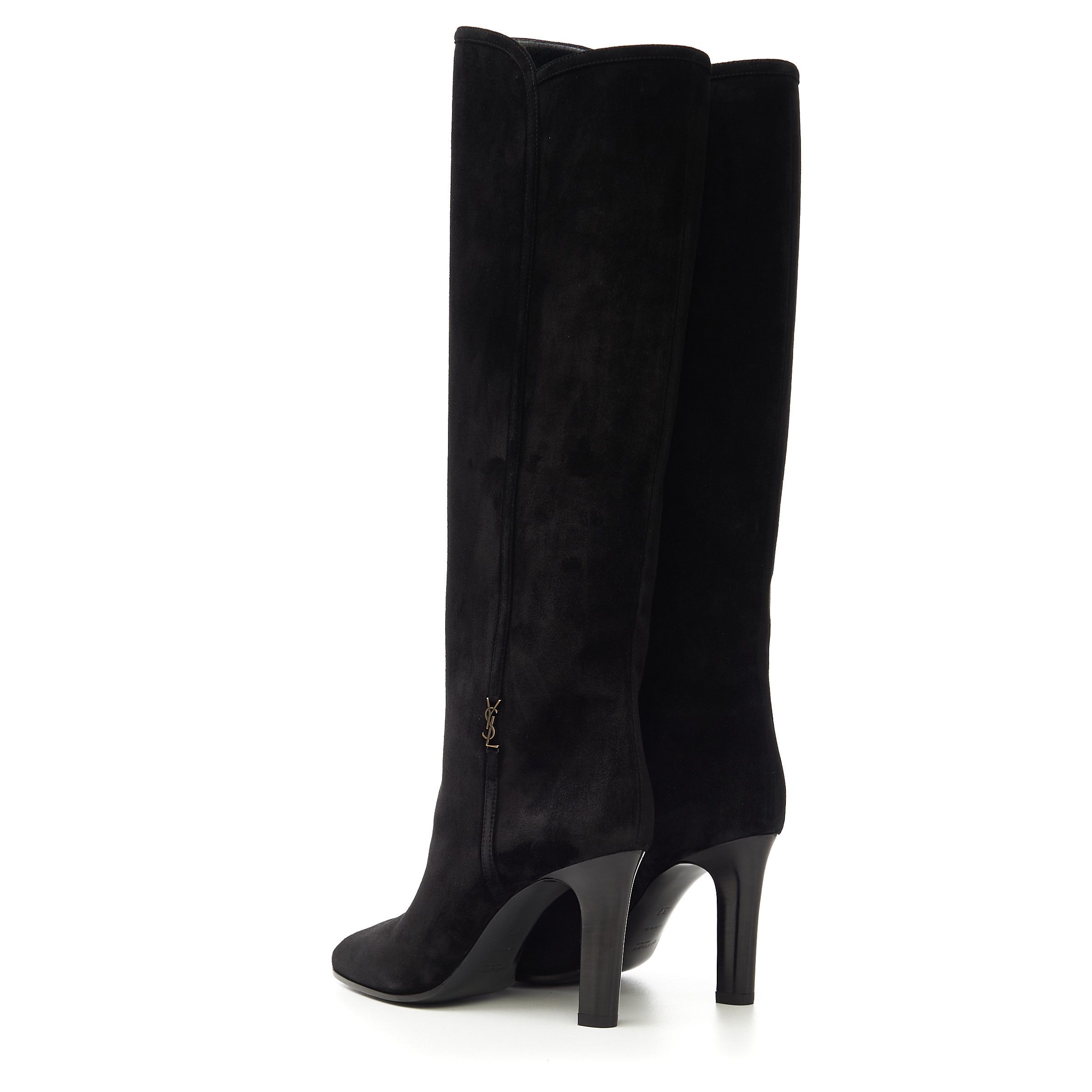 Saint Laurent Paris JANE Boots In Black Suede With YSL Detail Size US 6.5 / IT 36.5 - 5 Thumbnail