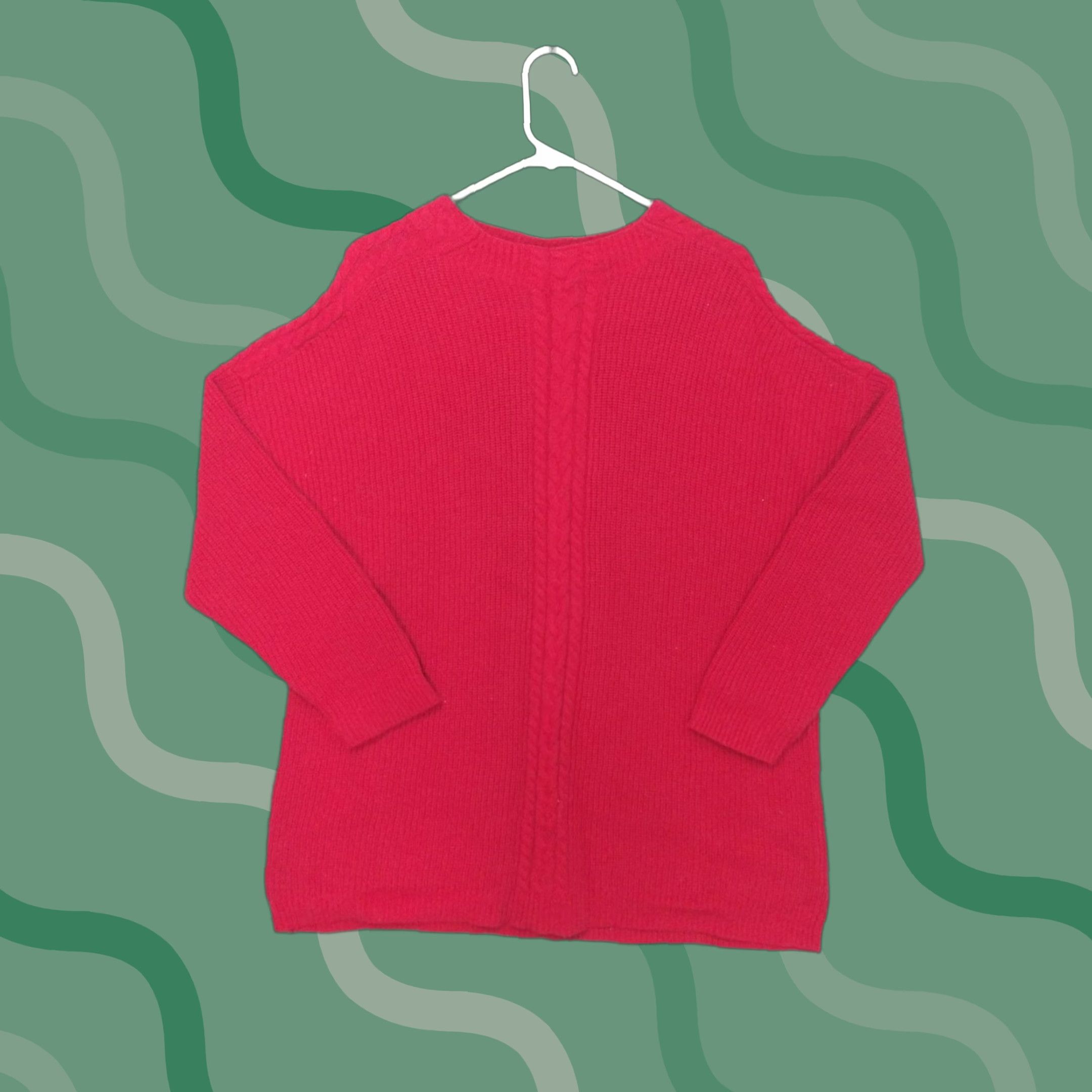 Talbots Talbots Sweater Womens 2X Red Pullover Crew-Neck Cable Knit Wool Blend Casual Dress Size XXL / US 16-18 / IT 52-54 - 1 Thumbnail