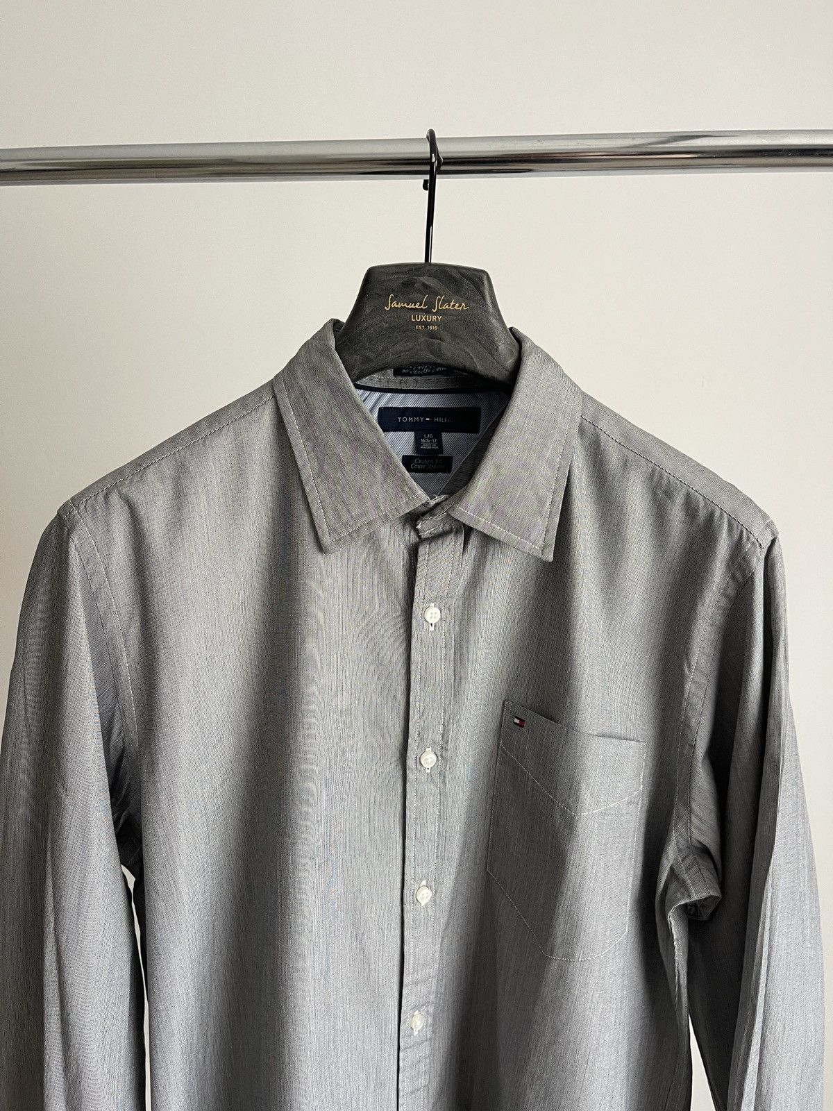 Tommy Hilfiger Tommy Hilfiger Micro-Gingham Custom Fit Shirt L-XL Size US L / EU 52-54 / 3 - 2 Thumbnail