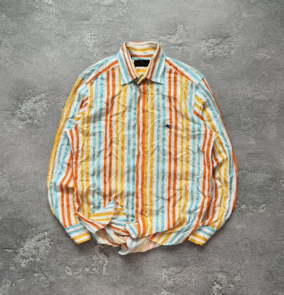 ETRO L striped multicolour shirt button up dress long sleeve