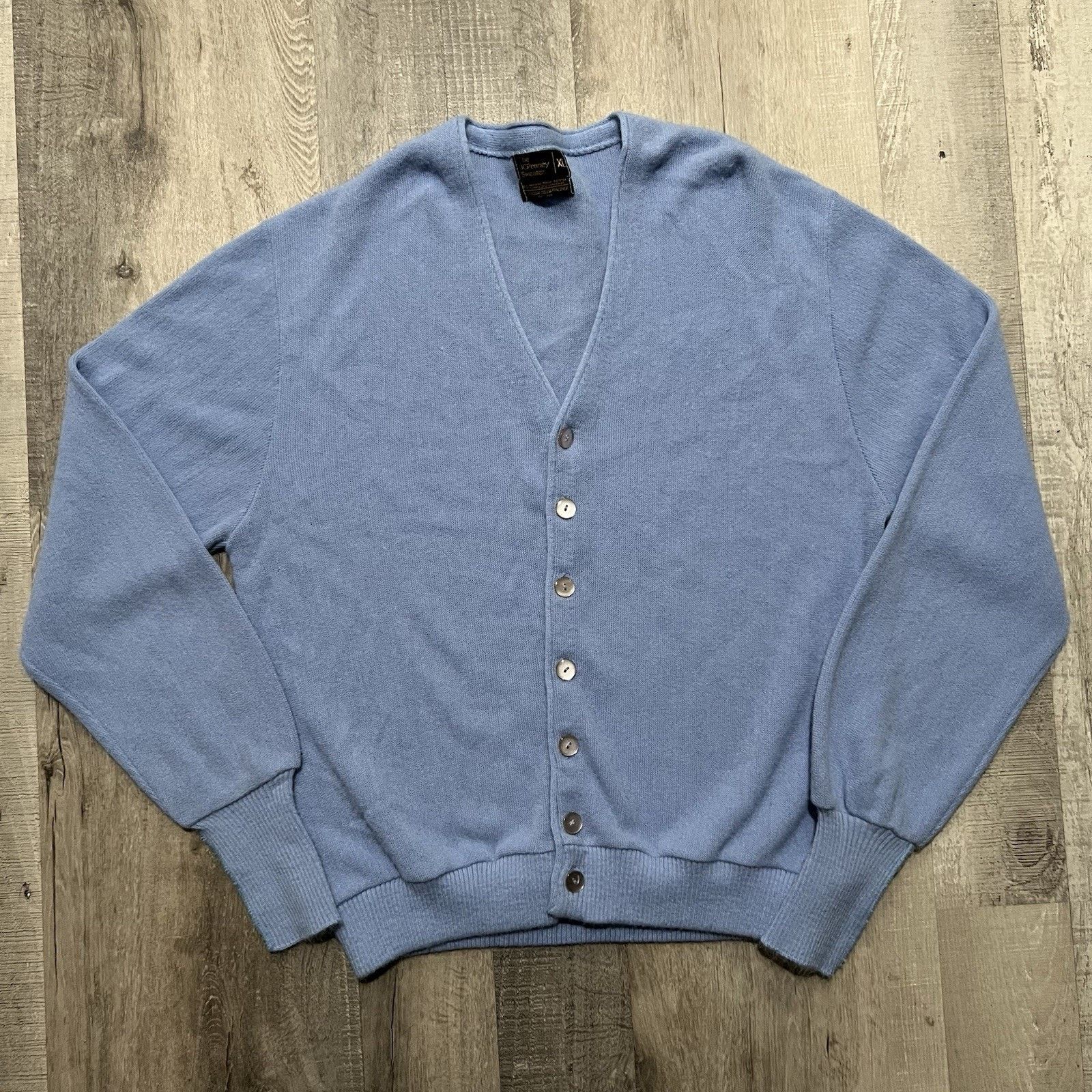 Other VTG The JC Penney Sweater Baby Blue Preppy Button Sweater Size US XL / EU 56 / 4 - 1 Thumbnail