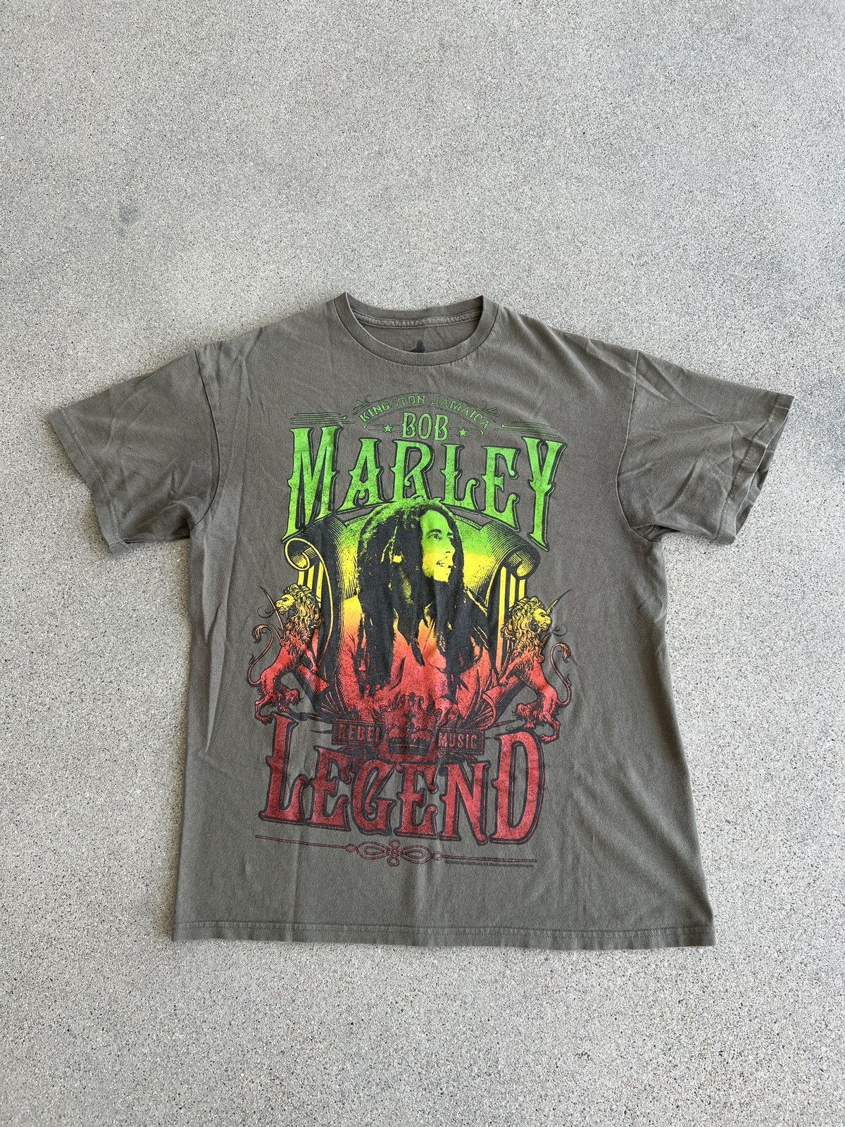 Zion Rootswear Vintage Zion Rootswear Green Bob Marley “Legend” Tee Size US L / EU 52-54 / 3 - 1 Thumbnail