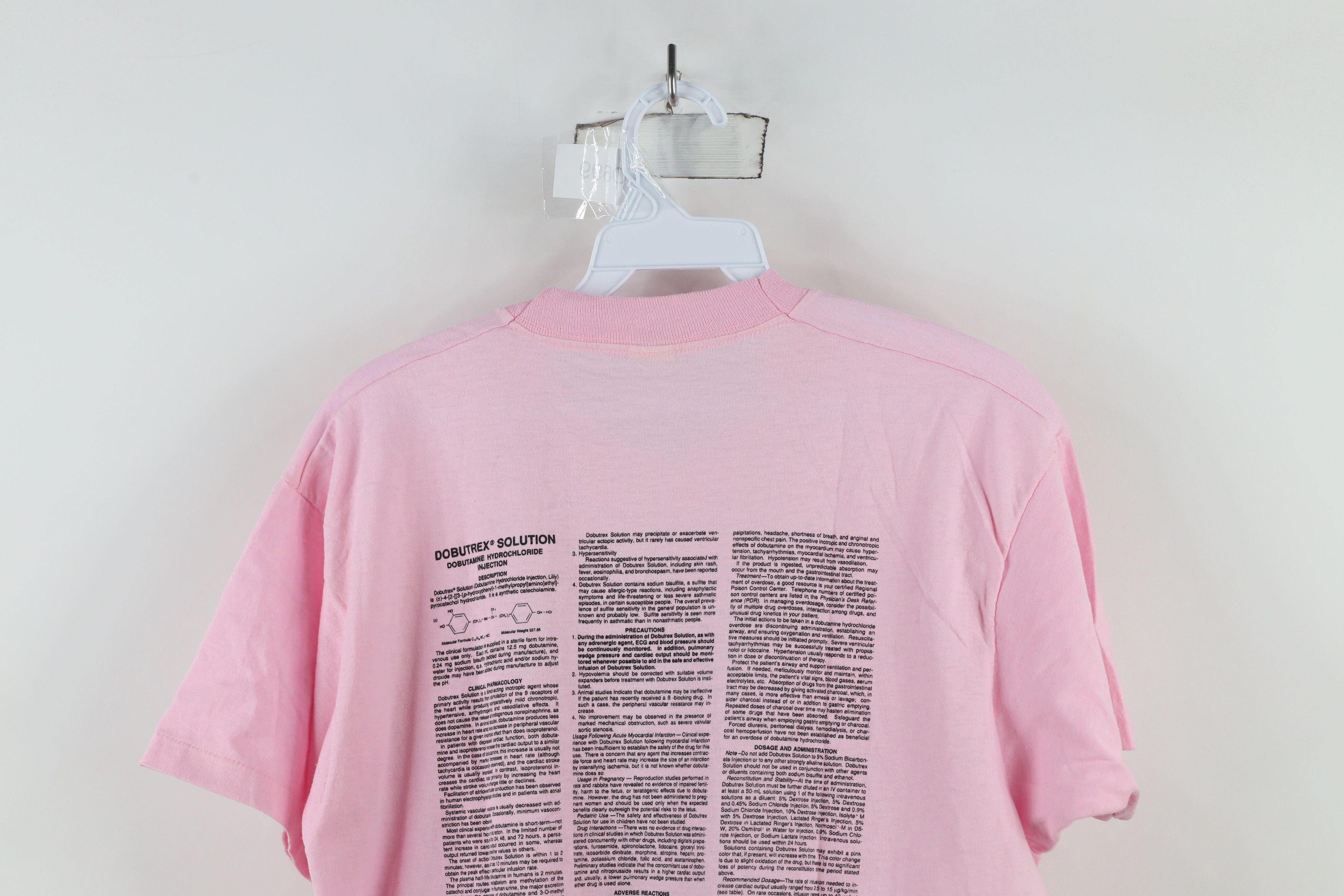 Vintage Vintage 80s 90s Dobutamine Heart Failure T-Shirt Pink USA Size XL / US 12-14 / IT 48-50 - 9 Thumbnail