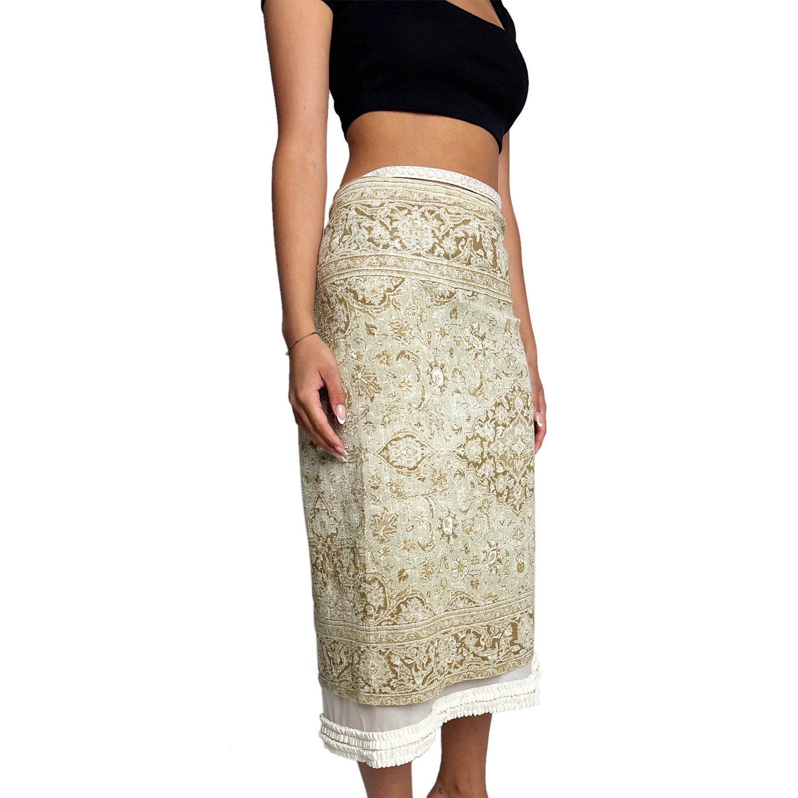 Acne Studios Layered Printed Cotton-voile Skirt Size 25" / US 0 / IT 36 - 3 Thumbnail
