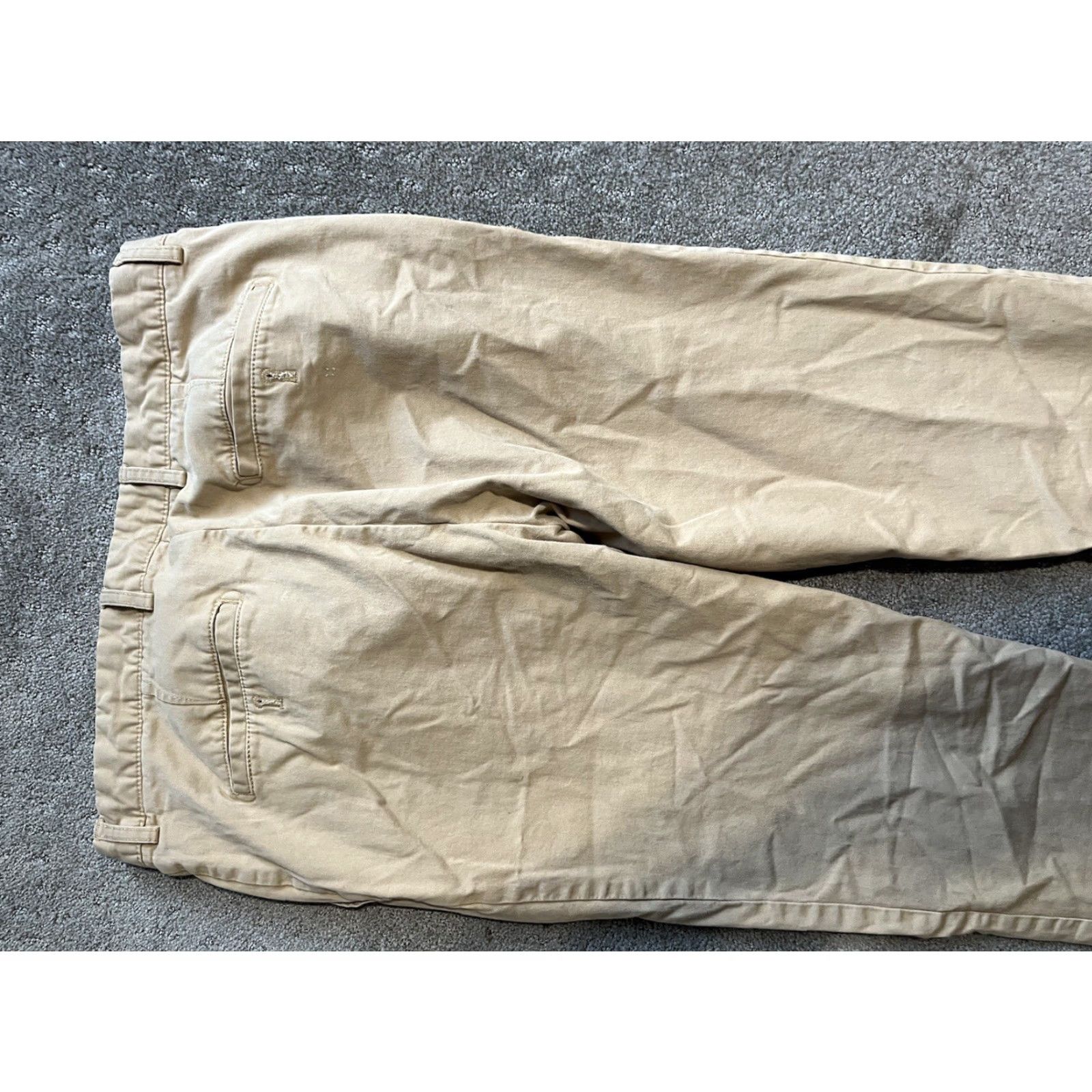 Zara VISA Man Chino Pants Size 34 Regular Fit Cotton Blend Beige Khakis Business Casual Classic Size US 34 / EU 50 - 4 Thumbnail