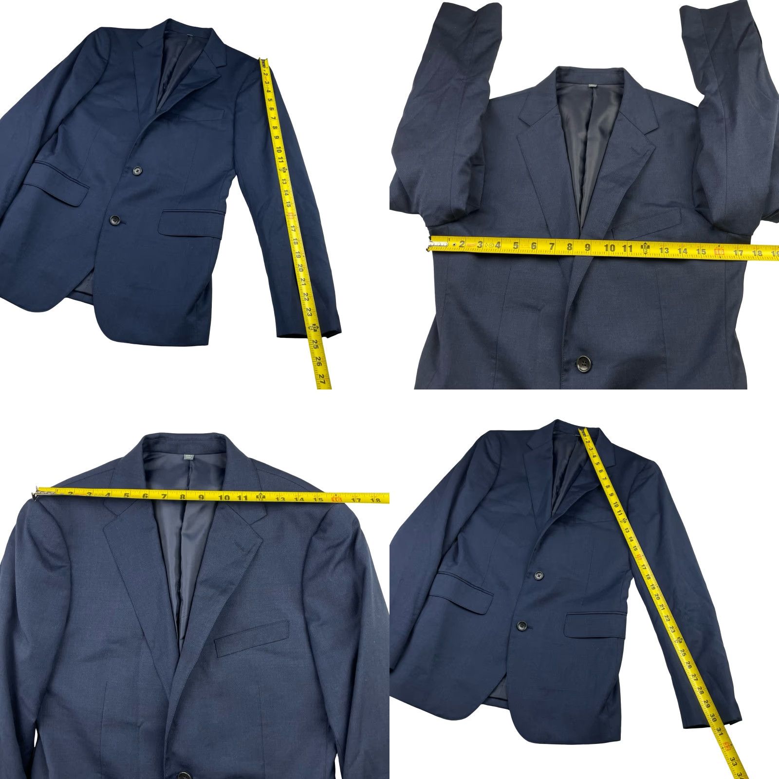 Bonobos NEW Bonobos Men’s Blazer Navy Blue Wool Stretch Slim Fit 2-Button 36R Size 36R - 8 Thumbnail