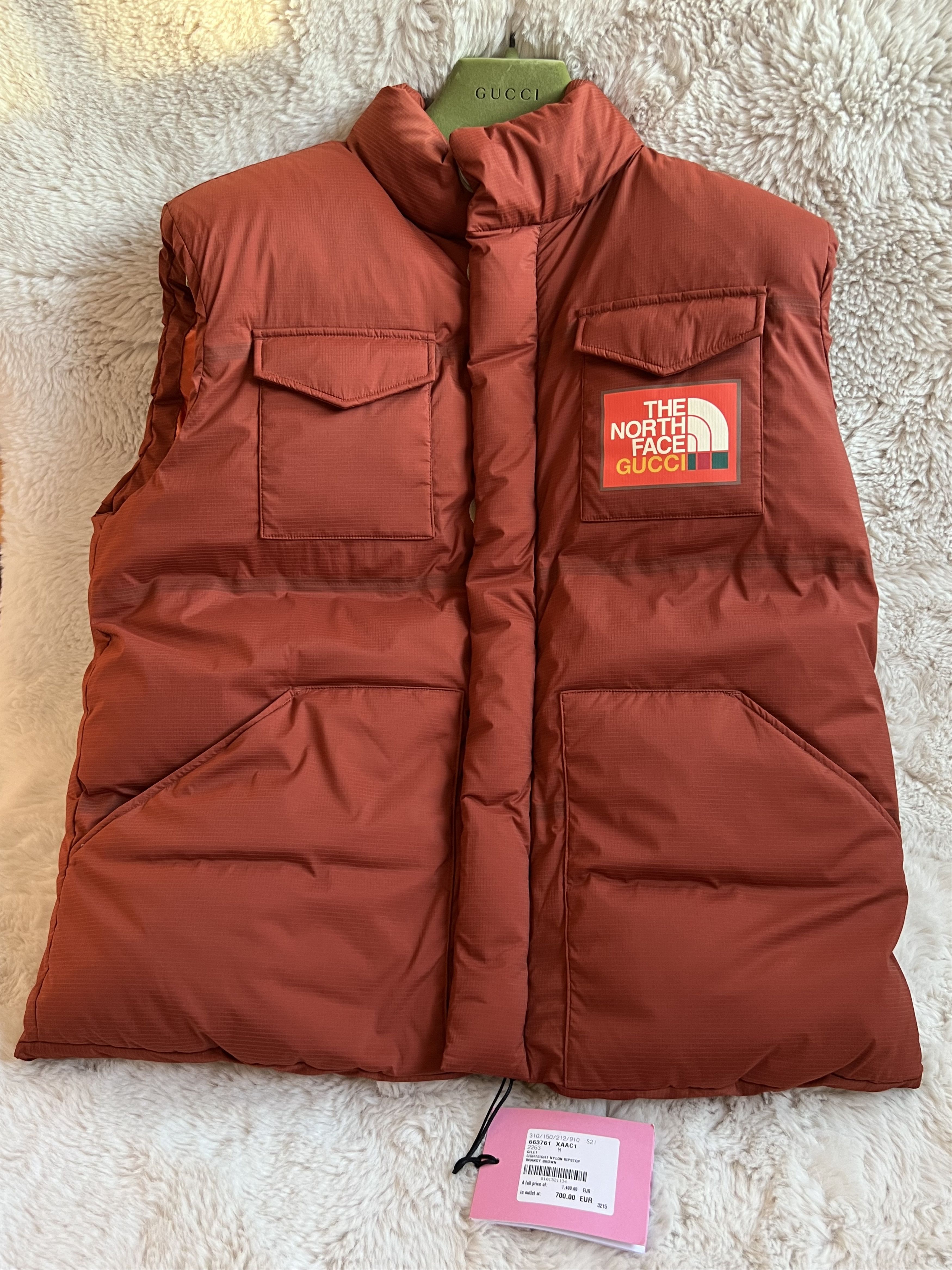 Gucci × The North Face Gucci x The North Face Orange Puffer Down Vest (M) Size US M / EU 48-50 / 2 - 1 Thumbnail