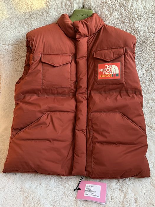 Gucci Gucci x The North Face Orange Puffer Down Vest (M) | Grailed