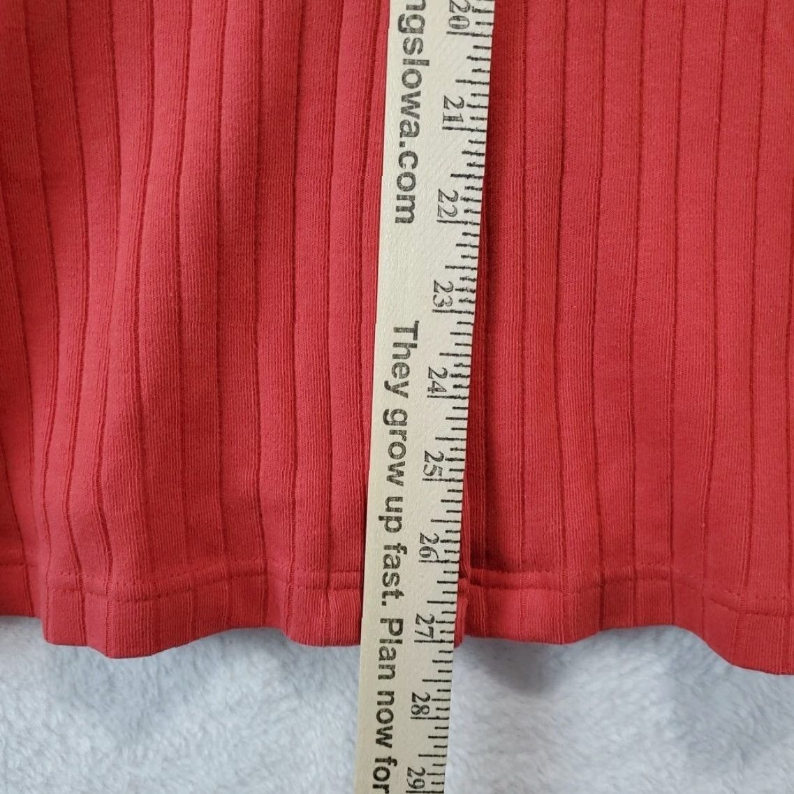 Lands' End Lands' End Cardigan Sweater Women Ribbed Button V-Neck Long Sleeve Coral Pink Size L 14-16 Regular" Size L / US 10 / IT 46 - 7 Thumbnail