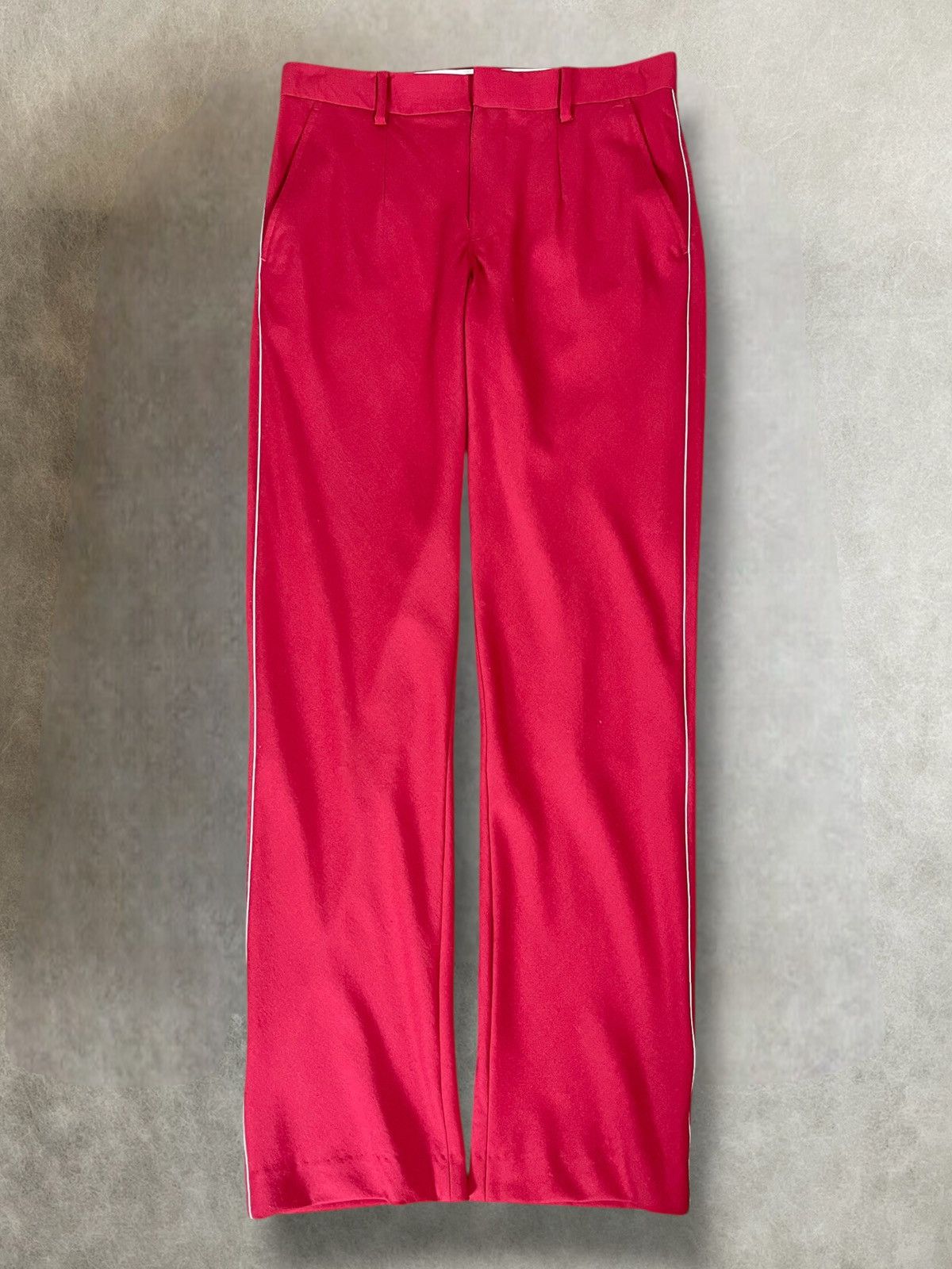 Ss2016 Undercover red ‘Valet’ wool trousers
