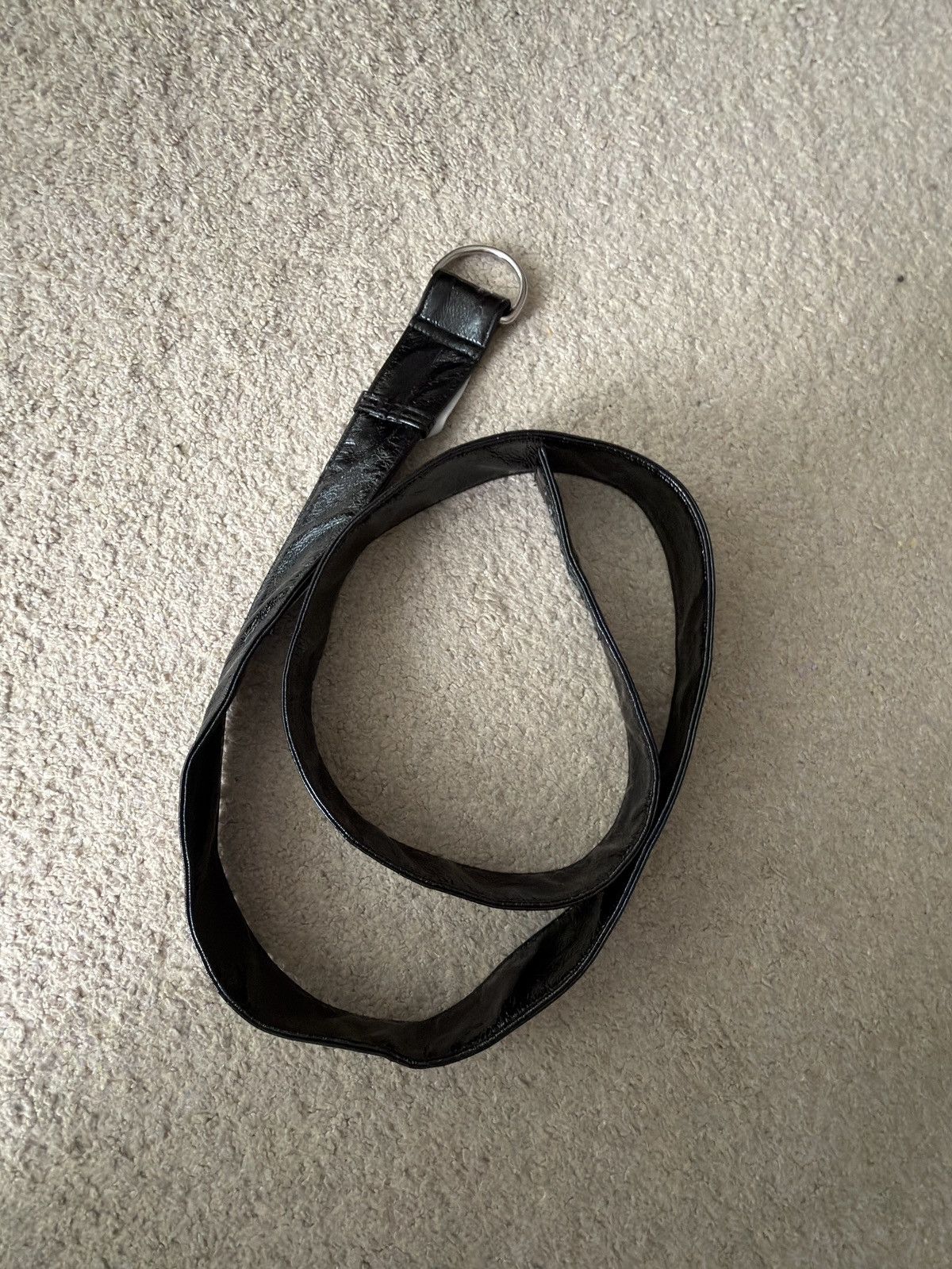 Song For The Mute Song for the Mute Nail Black lacquer d ring belt Size ONE SIZE - 1 Thumbnail