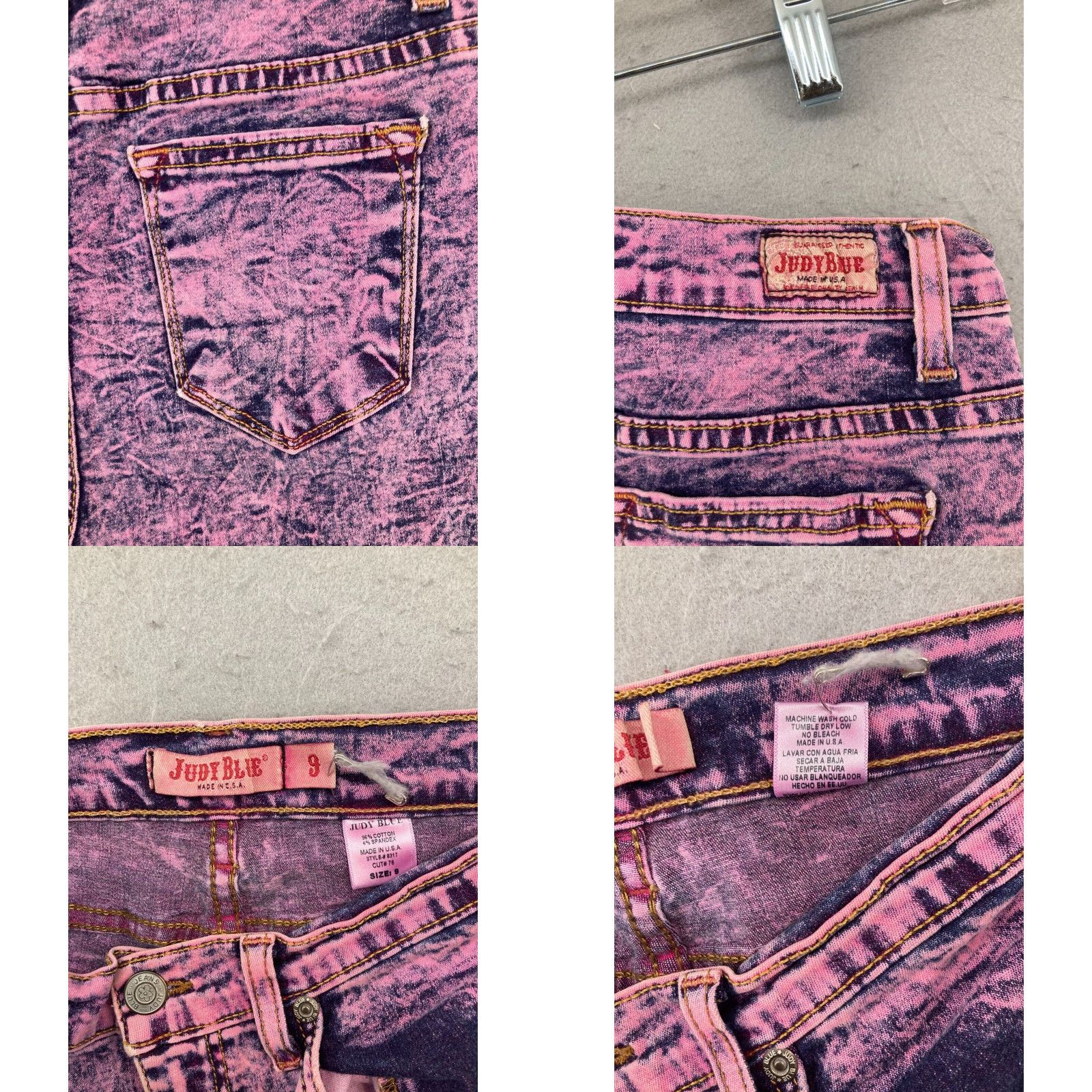 Denime Judy Blue Jeans Womens 9 Pink Denim Stretch Skinky Shirt Jeans? Size 30" / US 8 / IT 44 - 8 Thumbnail