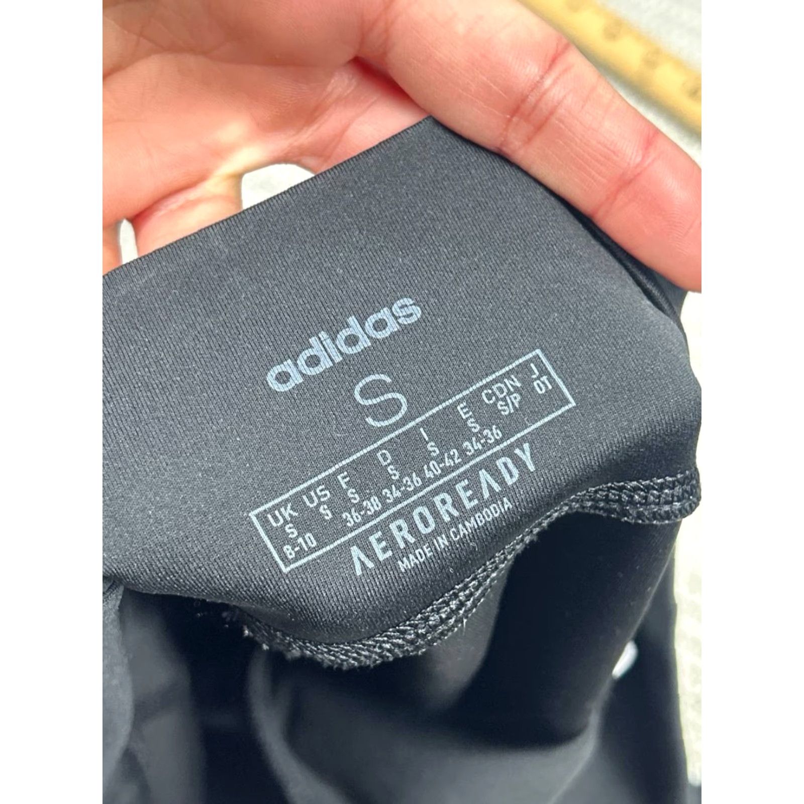 Adidas Adidas Leggings Womens Small Black Aeroready Logo Mid Rise Athleisure Training Size 28" / US 6 / IT 42 - 7 Thumbnail