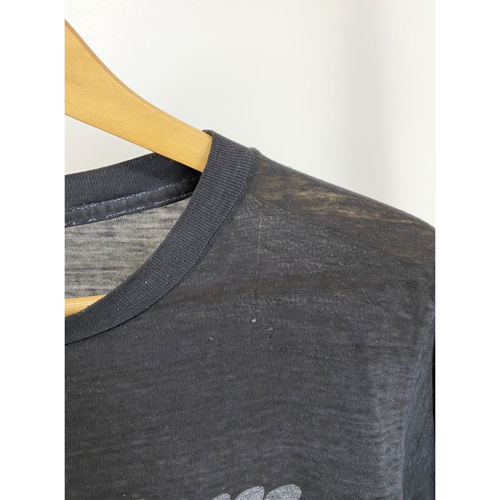 Puma VTG Puma 80s Grunge Distressed Faded 50/50 T-Shirt M Black Short Sleeve Shirt Mens Size US M / EU 48-50 / 2 - 6 Thumbnail