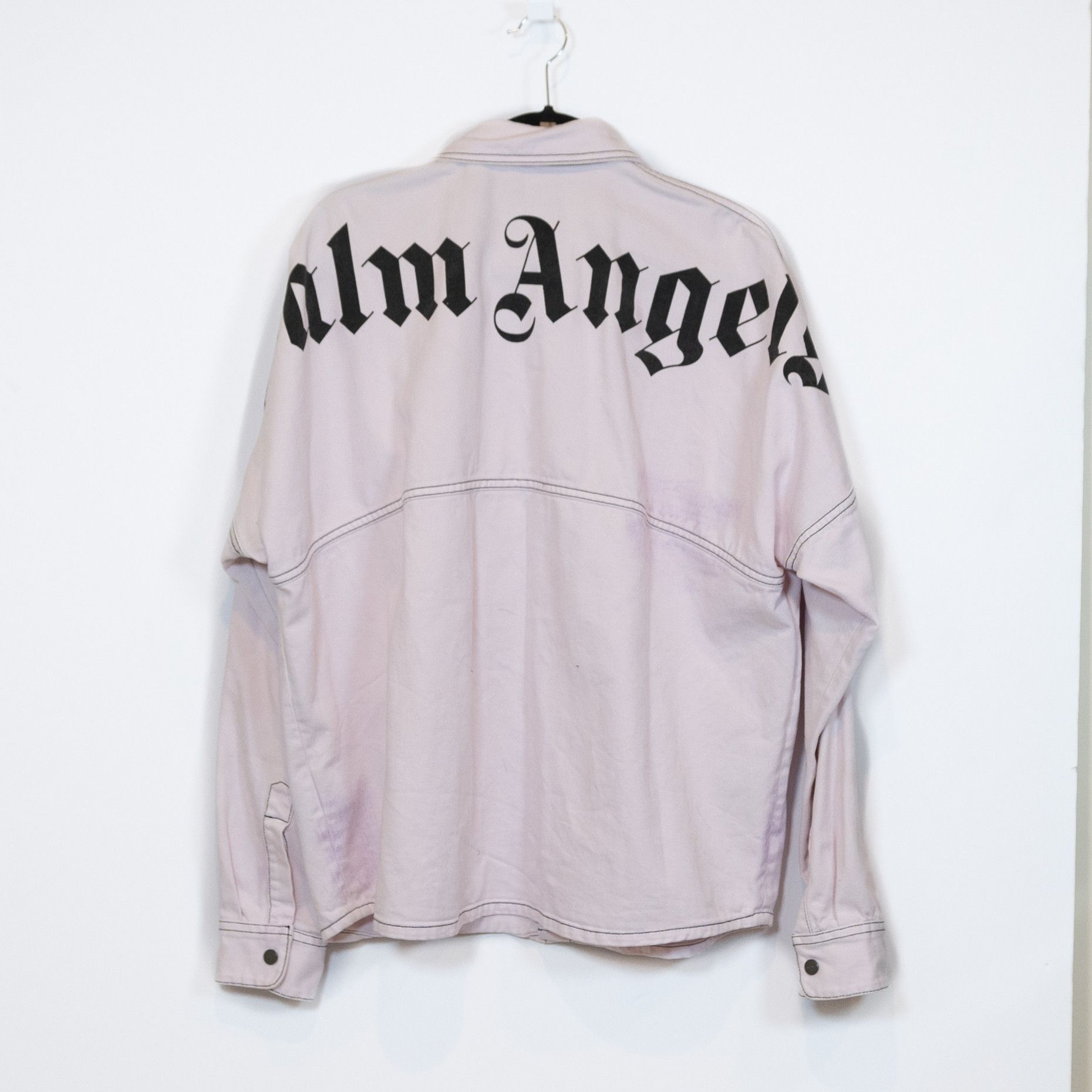 Palm Angels Palm Angels Cotton Back Logo Print Snap Front Size S / US 4 / IT 40 - 4 Thumbnail