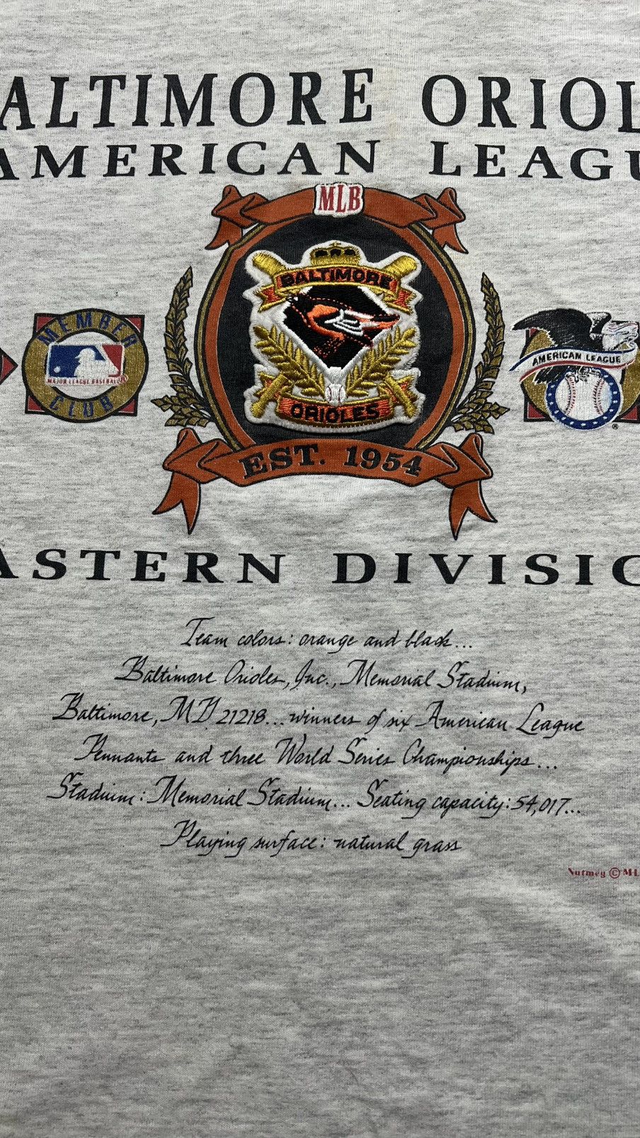MLB × Nutmeg × Vintage 1991 RARE‼️Baltimore Orioles MLB nutmeg mills USA T shirt Size US M / EU 48-50 / 2 - 5 Thumbnail