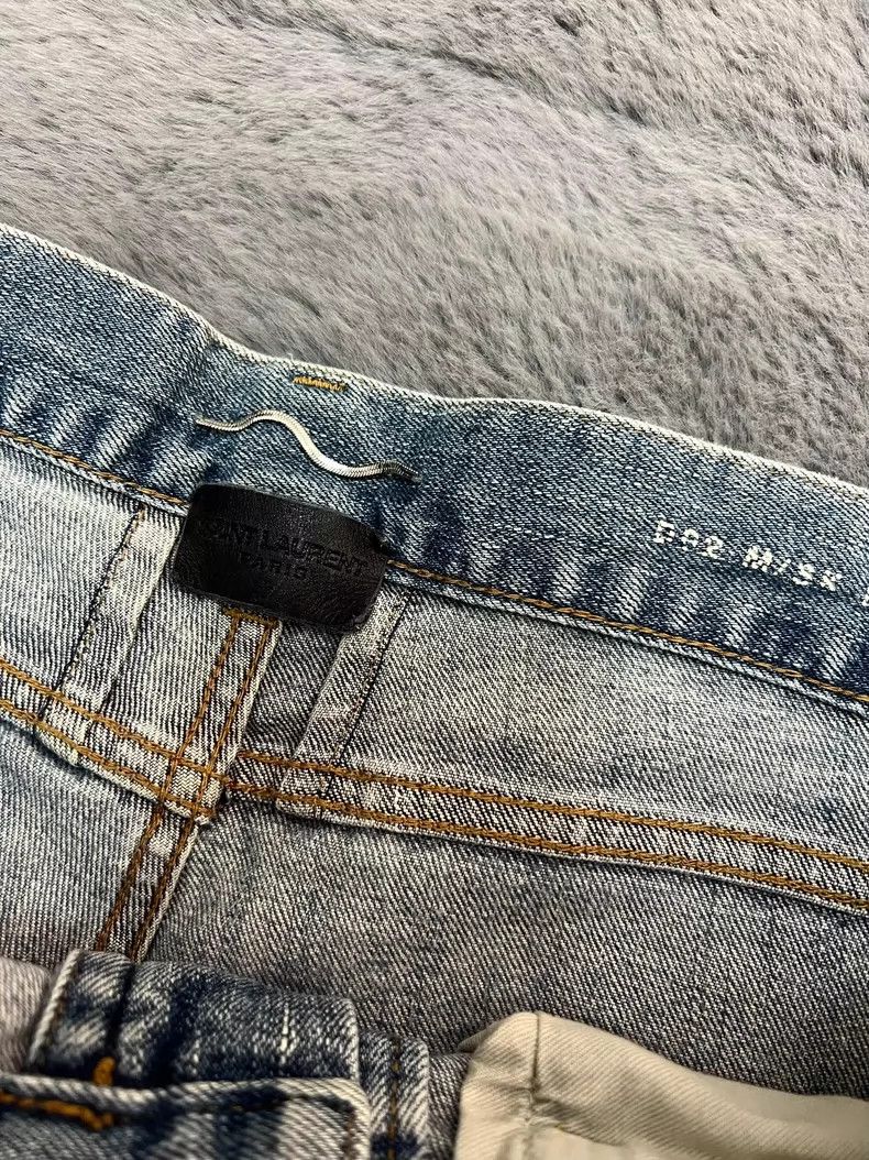 Saint Laurent Paris Saint Laurent 15 Fall/Winter Blue Washed Wrecking Jeans 250 Size US 30 / EU 46 - 3 Thumbnail